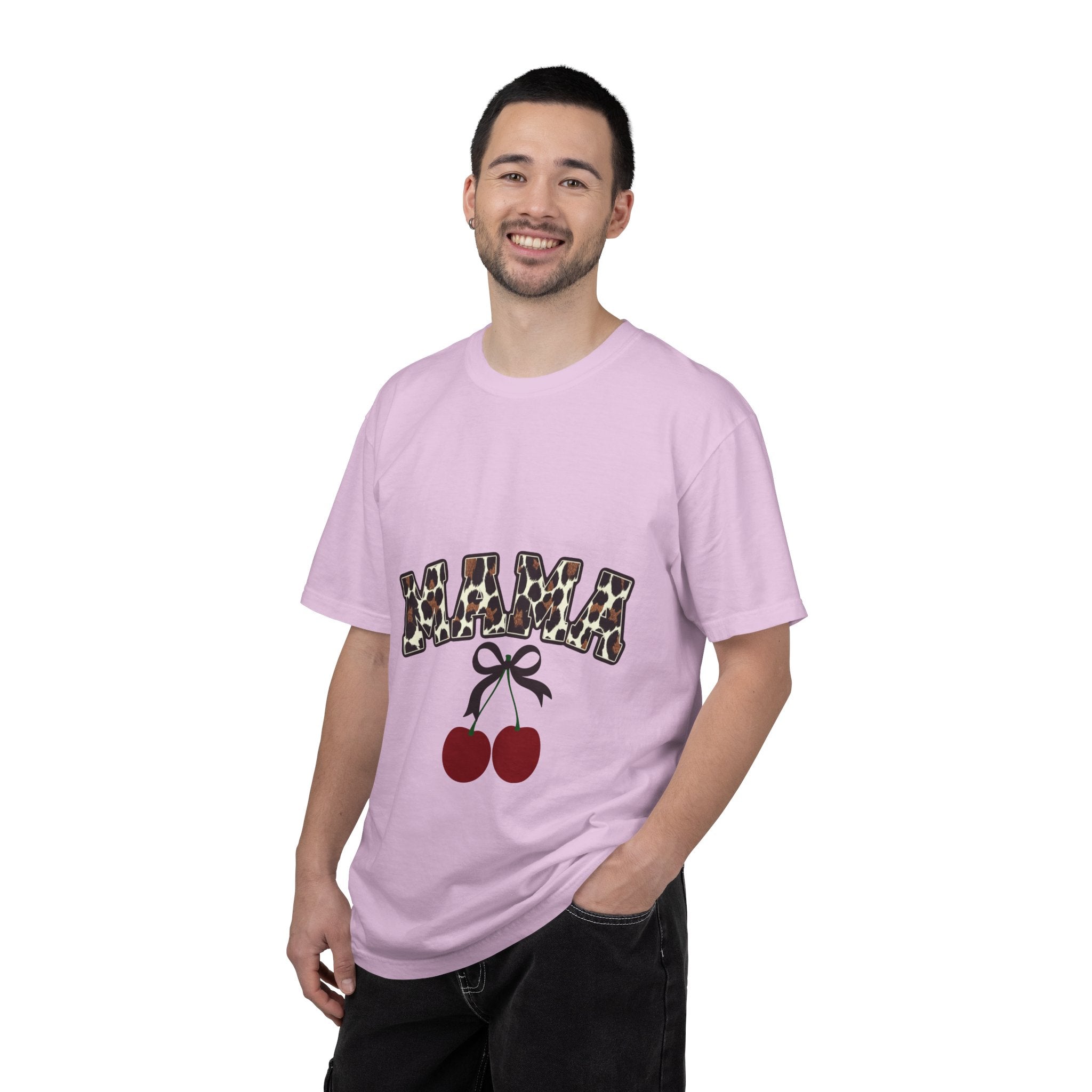 Mama Leopard Print Cherry T-Shirt
