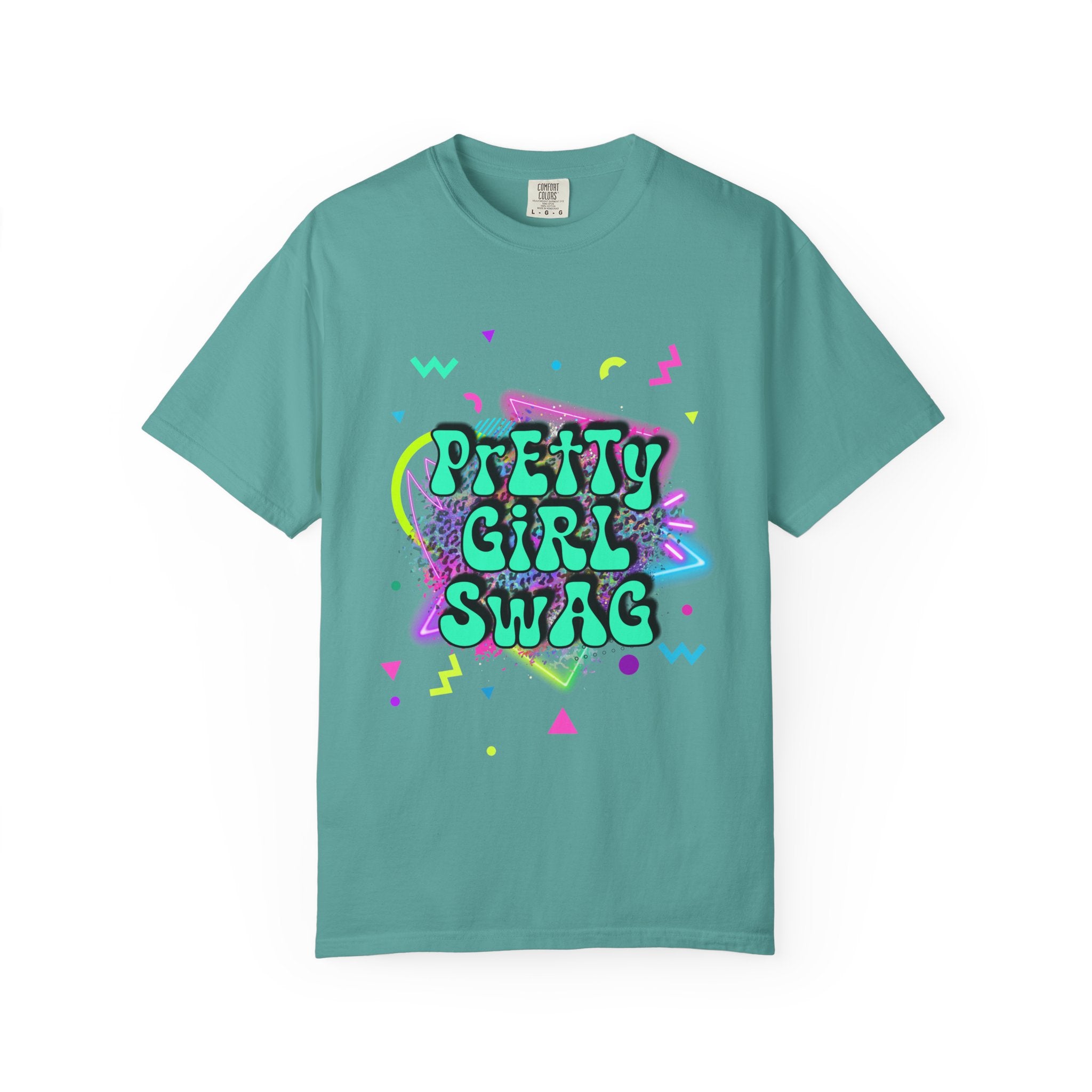 Pretty Girl Swag T-Shirt — Retro Neon Graphic Tee for Teens & Young Women