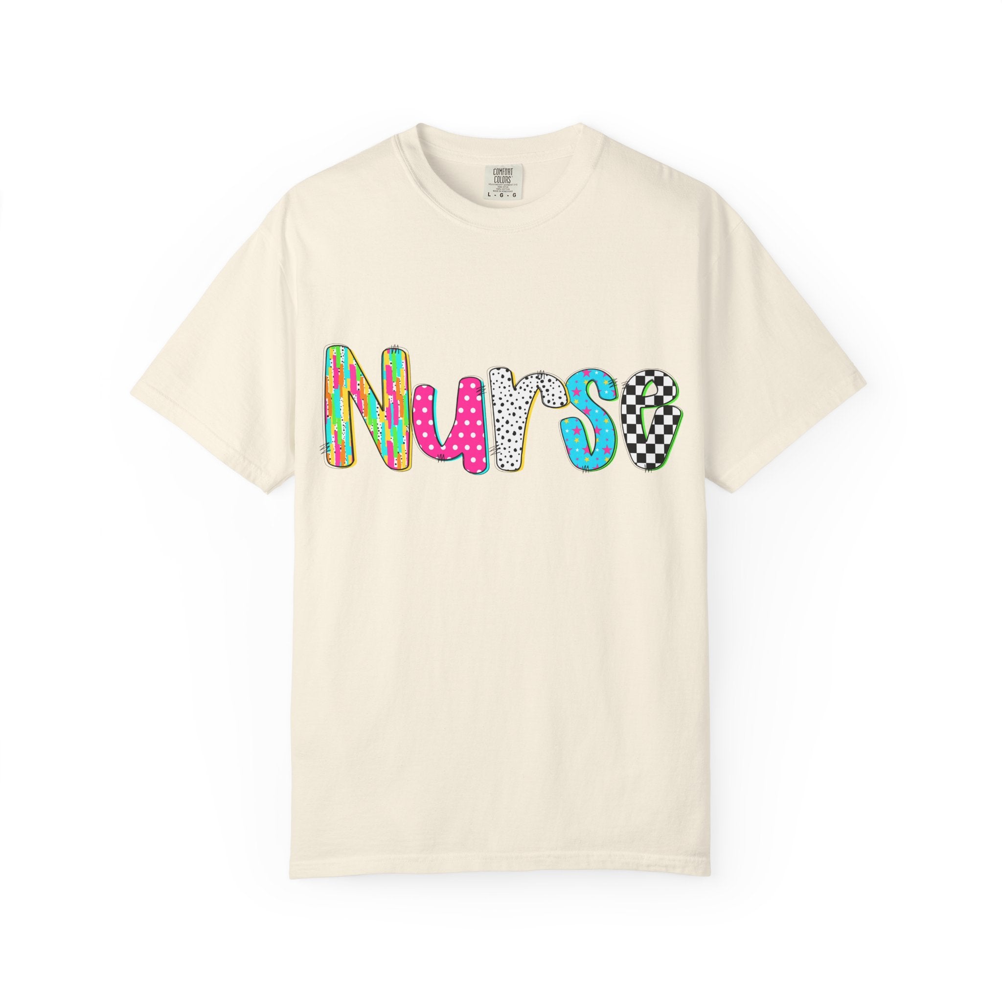 Nurse Colorful Pattern Graphic T-Shirt