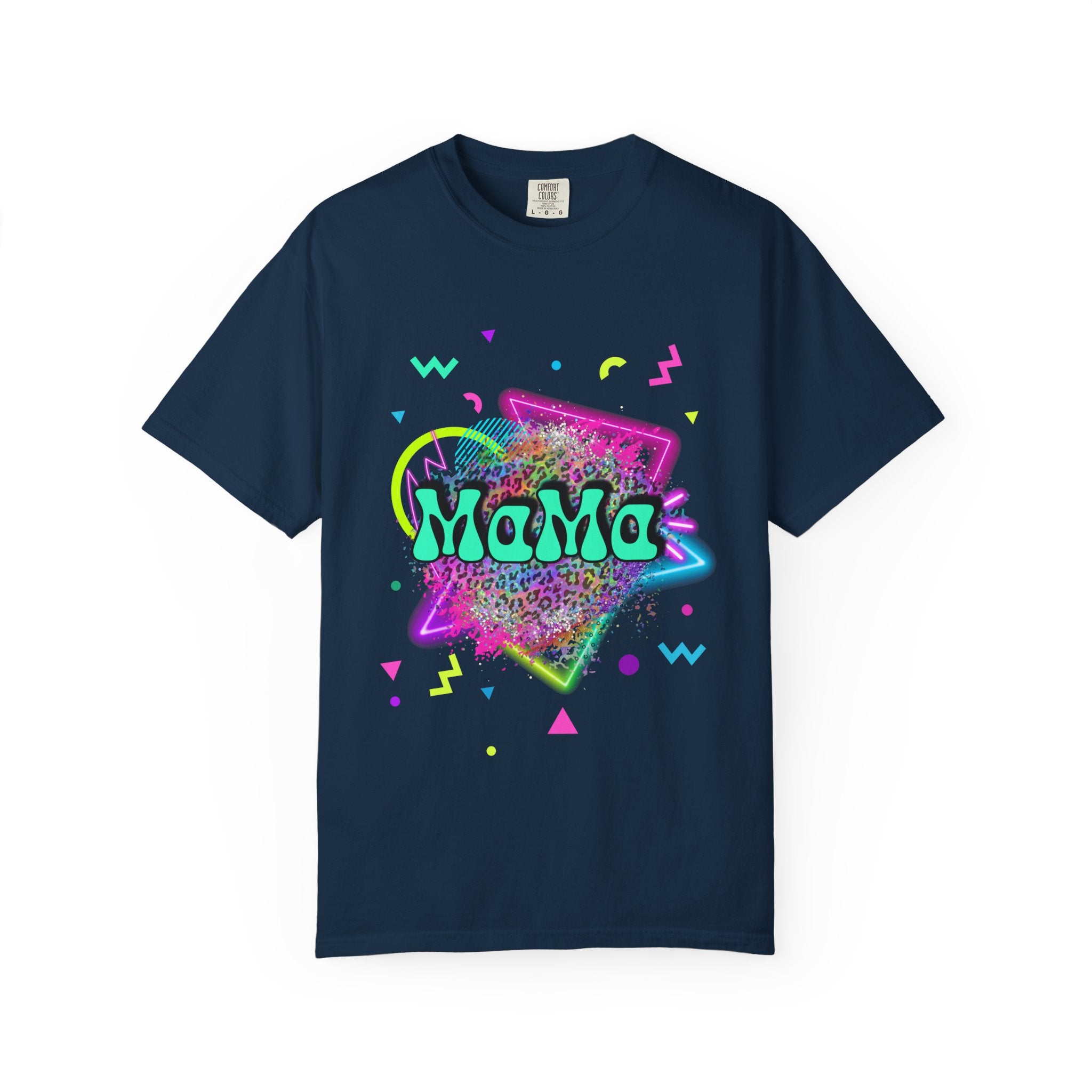 Mama Retro Neon Tee — 90s Vintage Graphic T-Shirt for Moms