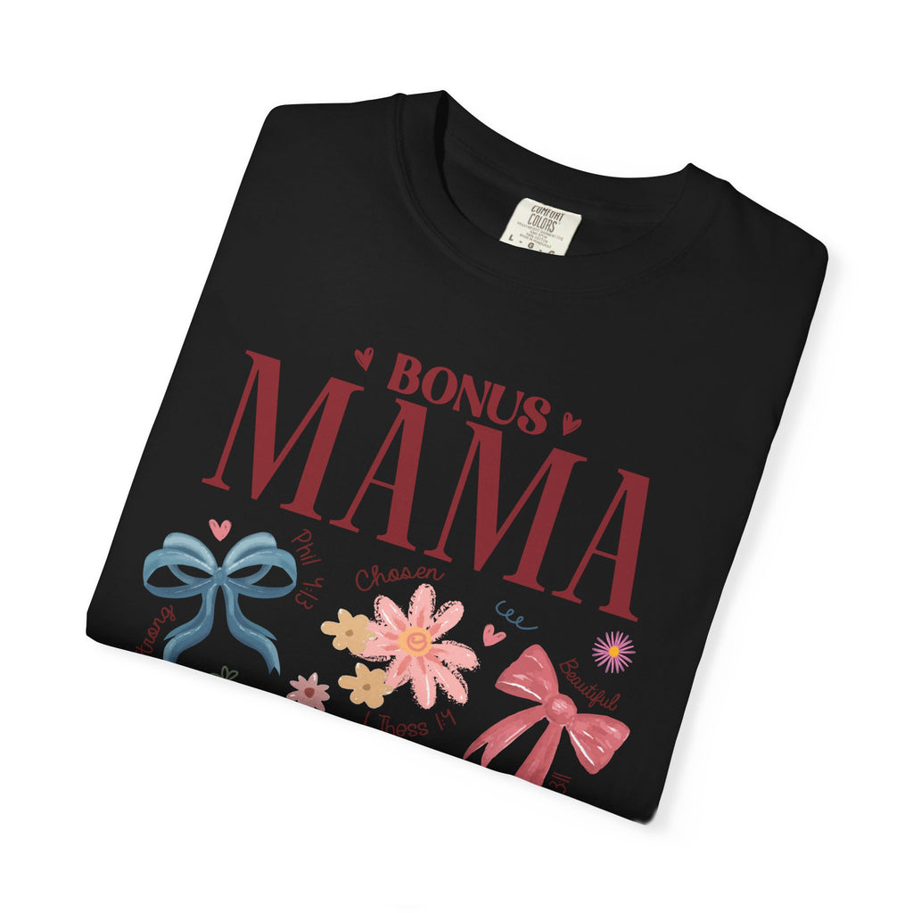 Bonus Mama Floral T-Shirt — Proud Stepmom Gift for Mother’s Day