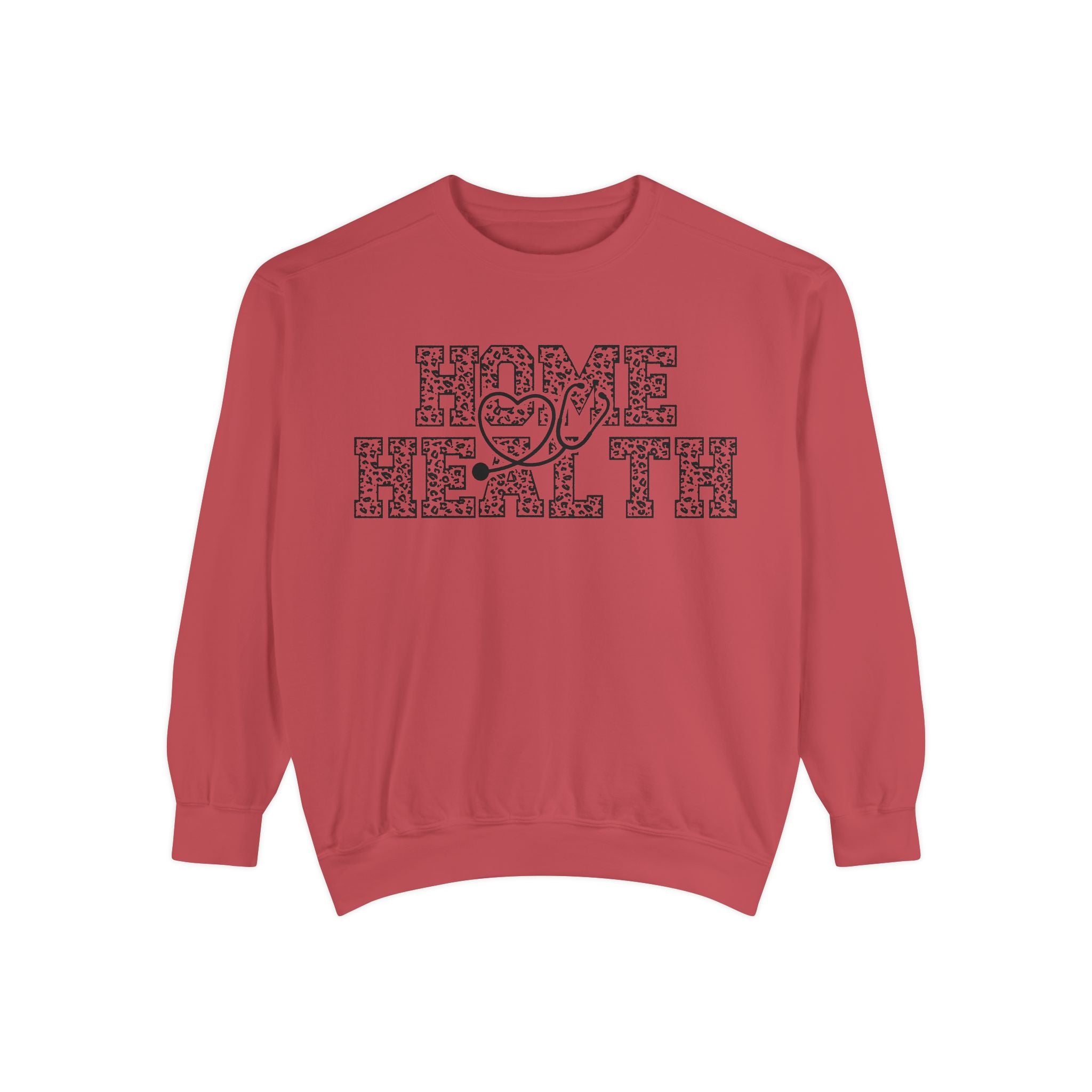 Home Health Crewneck Sweatshirt — Nurse & Caregiver Heart Stethoscope Design