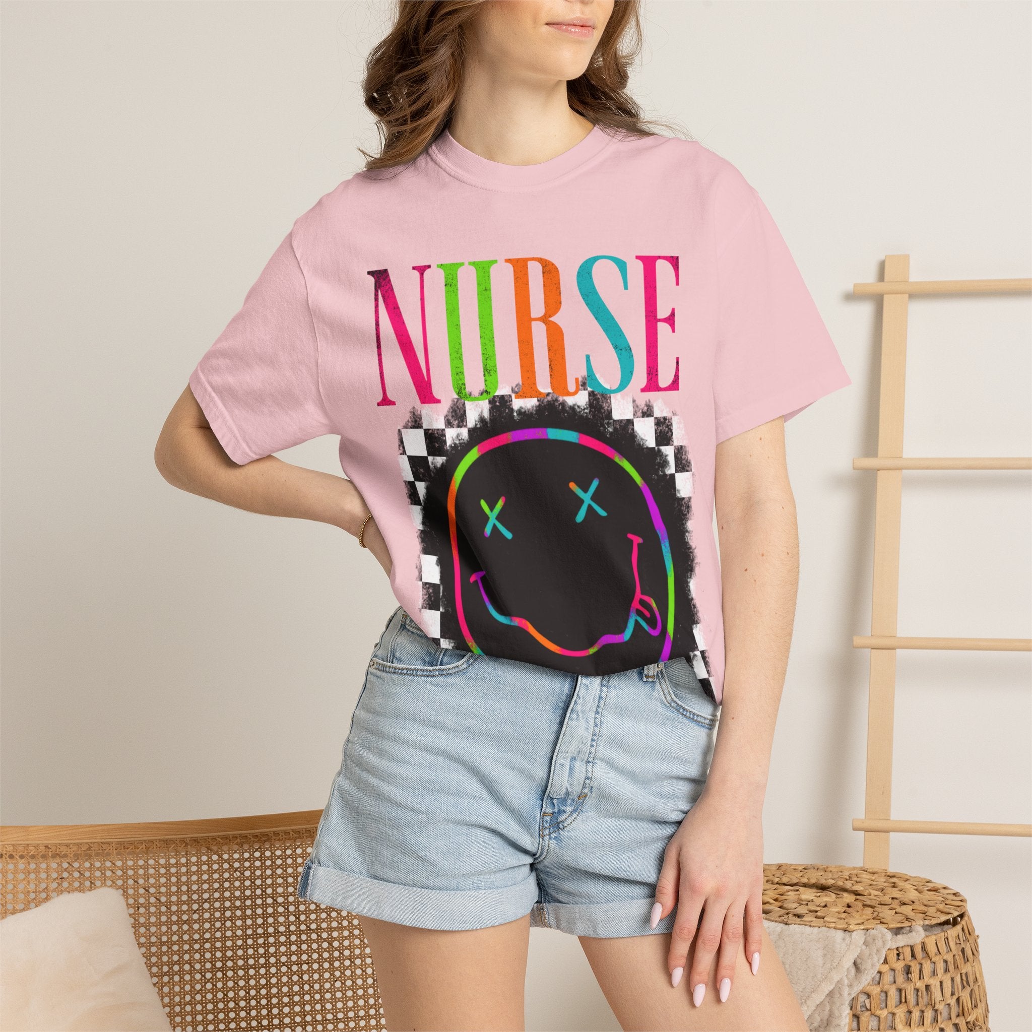 Nurse Neon Smiley T-Shirt