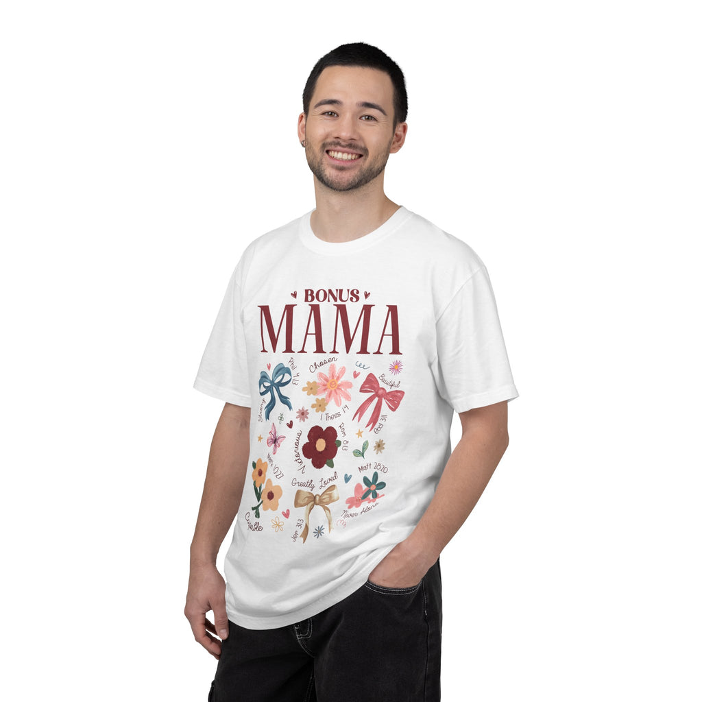Bonus Mama Floral T-Shirt — Proud Stepmom Gift for Mother’s Day