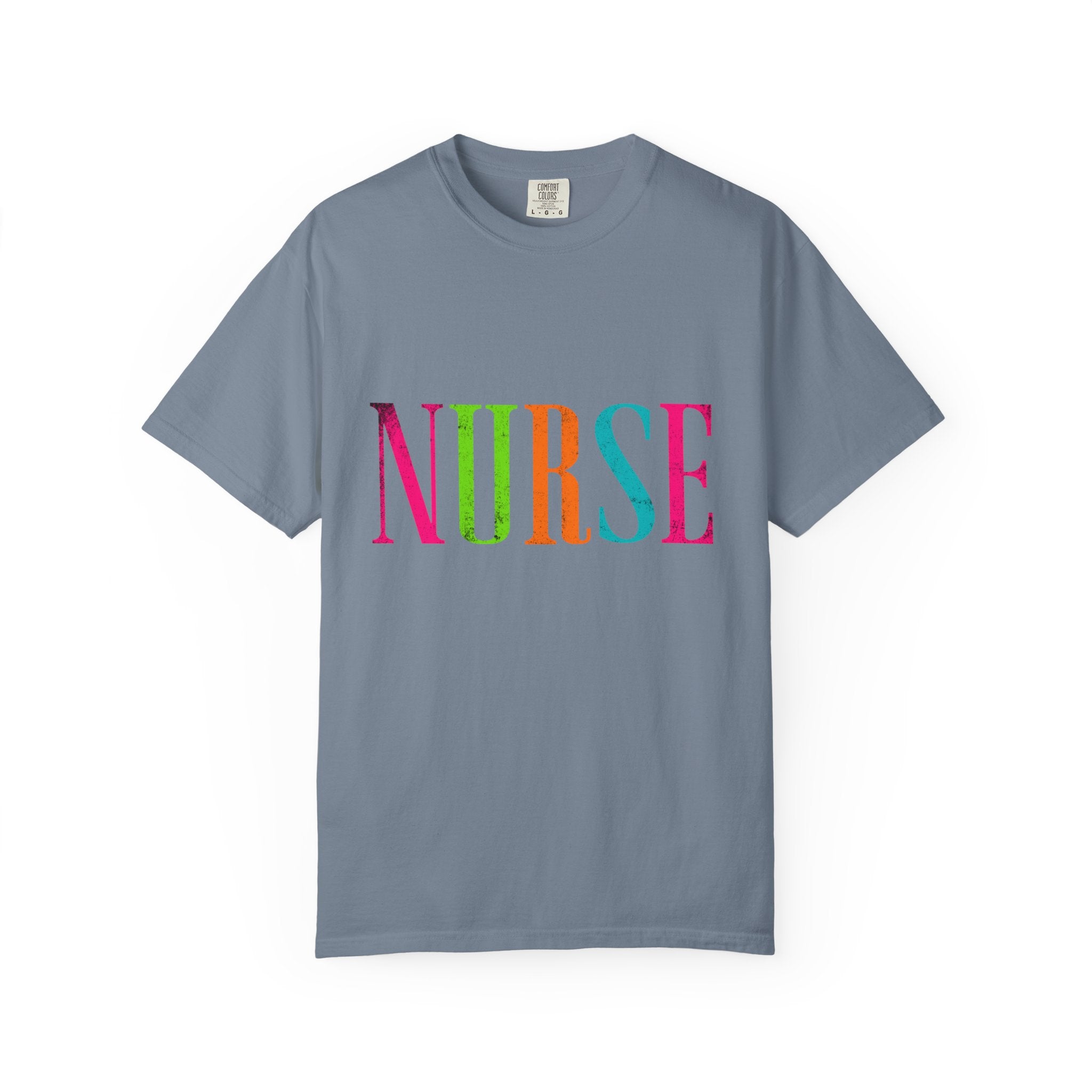NURSE Colorblock Tee — Bright Multicolor Nurse T-Shirt for Healthcare Heroes