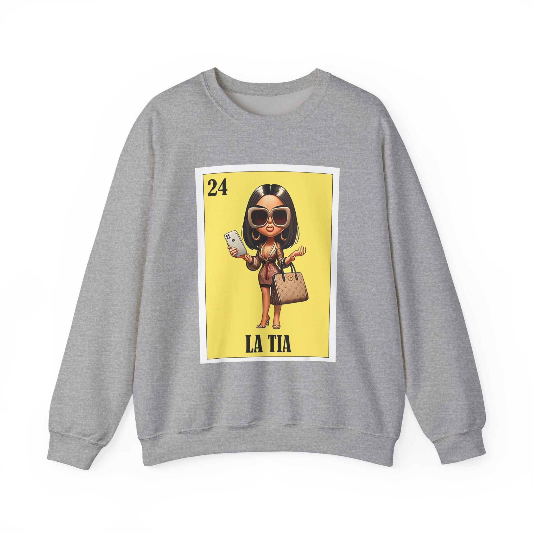 La Tía Graphic Sweatshirt — Lotería Style 'La Tia' Crewneck