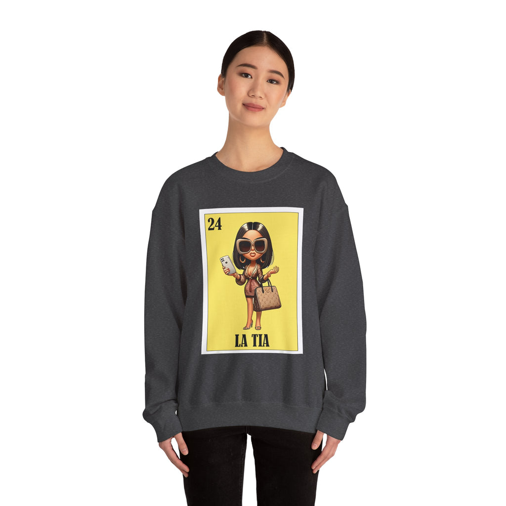 La Tía Graphic Sweatshirt — Lotería Style 'La Tia' Crewneck