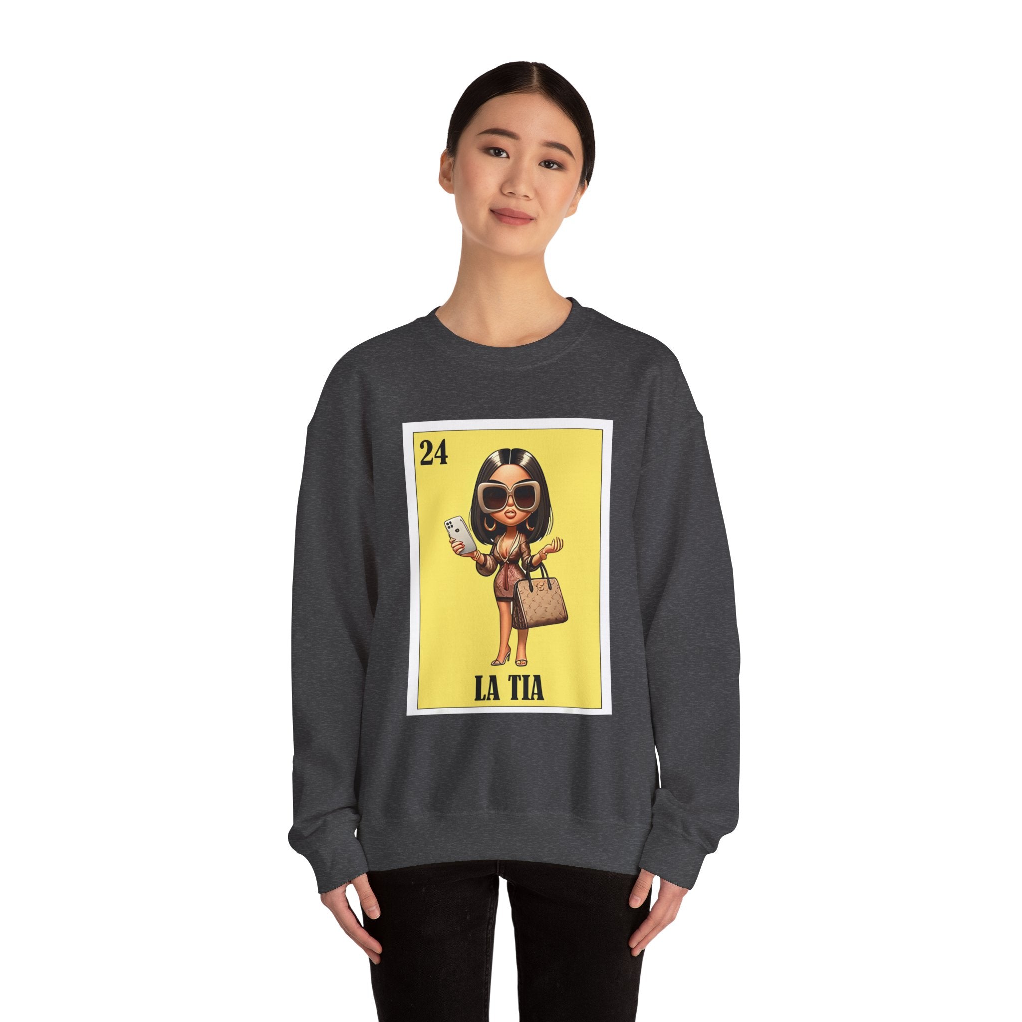 La Tía Graphic Sweatshirt — Lotería Style 'La Tia' Crewneck