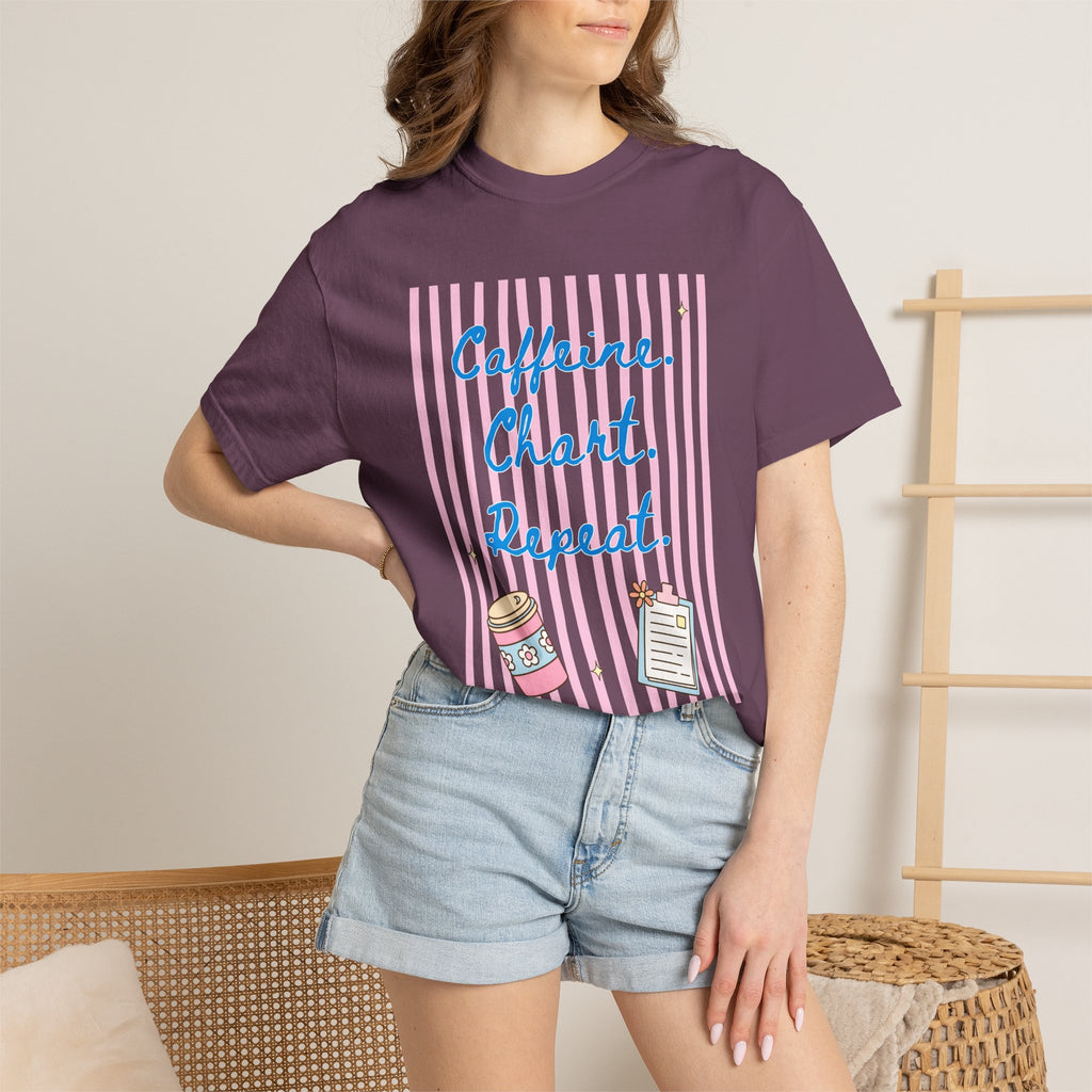 Caffeine. Chart. Repeat. T-Shirt