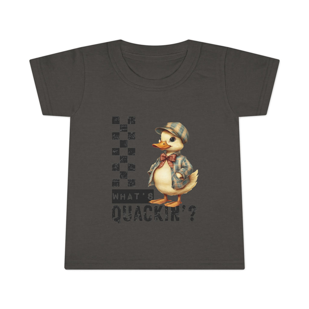 Toddler T-Shirt — Retro Detective Duck “What’s Quackin’?” Cute Kids Tee