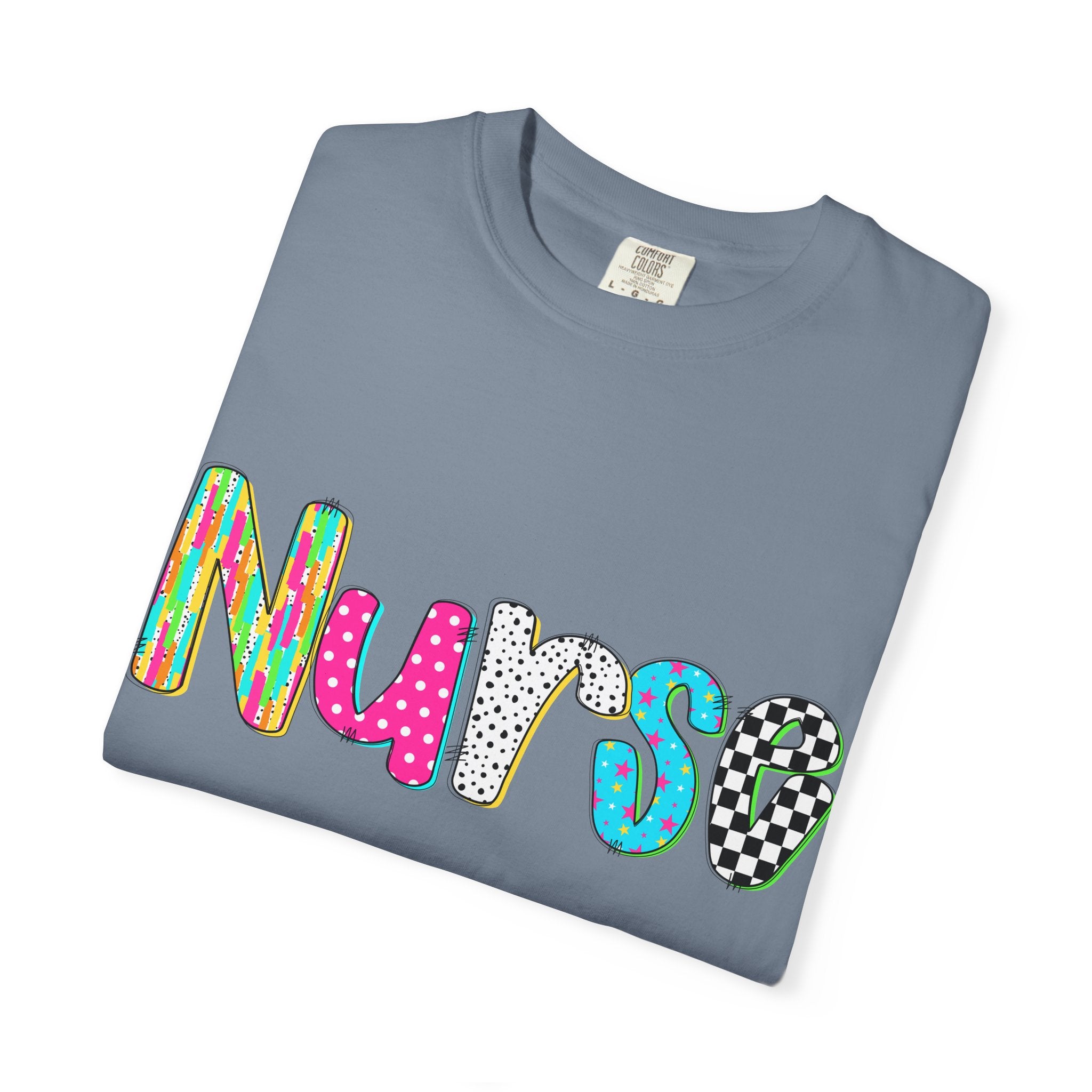 Nurse Colorful Pattern Graphic T-Shirt