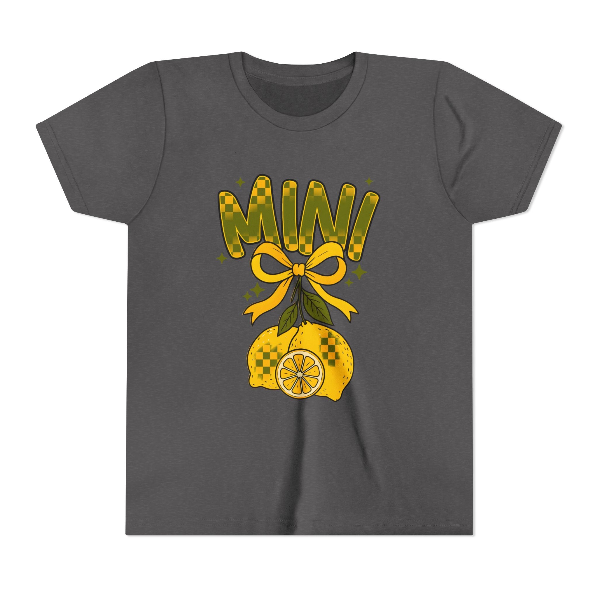 Youth Tee — "Mini" Lemon Bow Graphic Kids Shirt