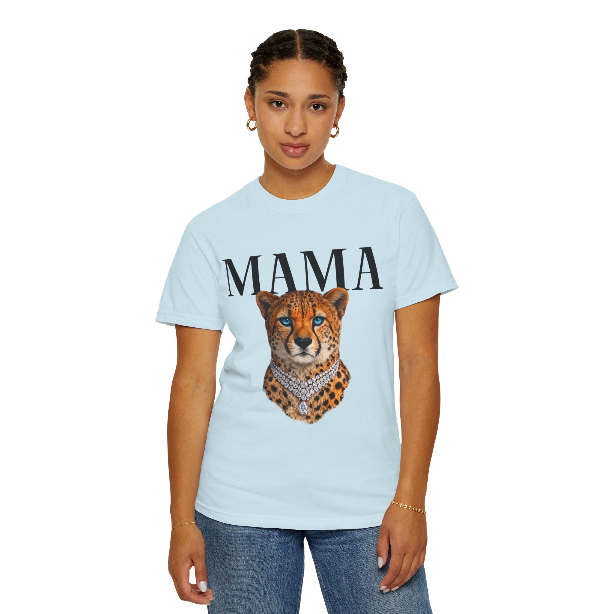 Mama Cheetah Graphic Tee — Wild Mom Statement T-Shirt