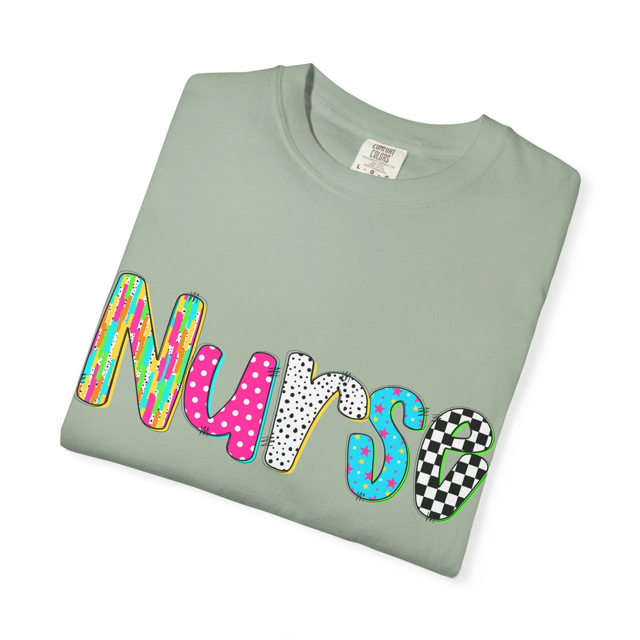 Nurse Colorful Pattern Graphic T-Shirt