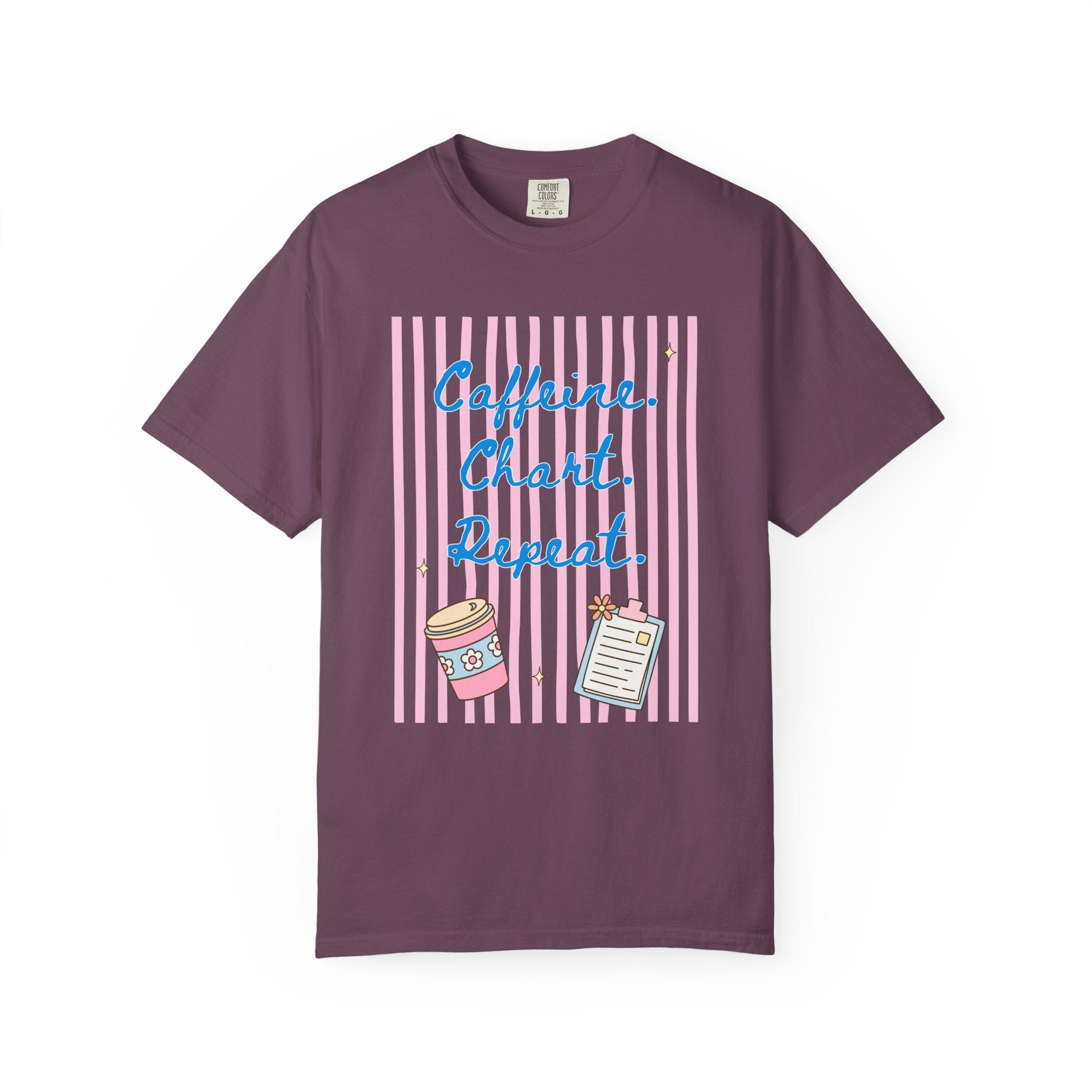 Caffeine. Chart. Repeat. T-Shirt