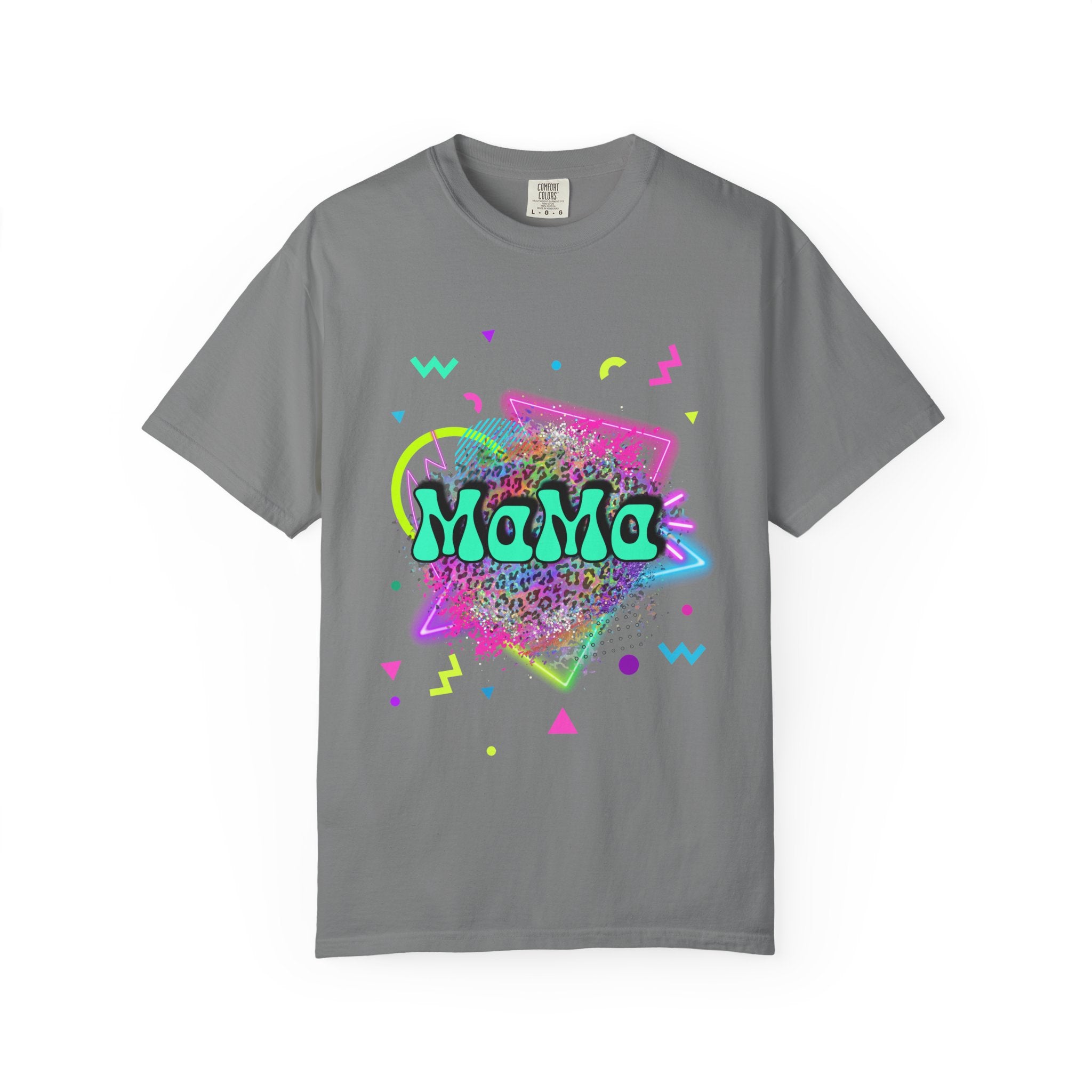 Mama Retro Neon Tee — 90s Vintage Graphic T-Shirt for Moms