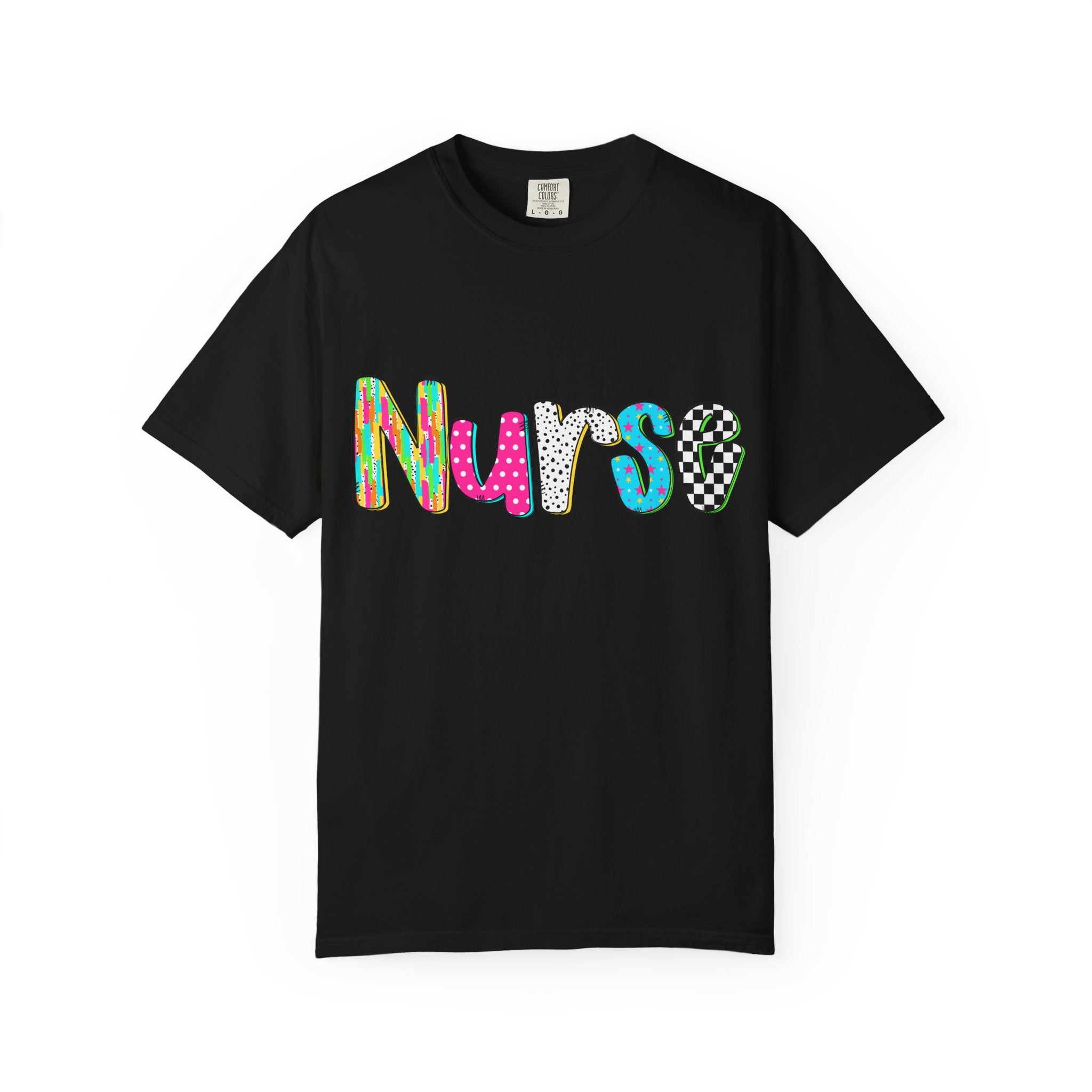 Nurse Colorful Pattern Graphic T-Shirt