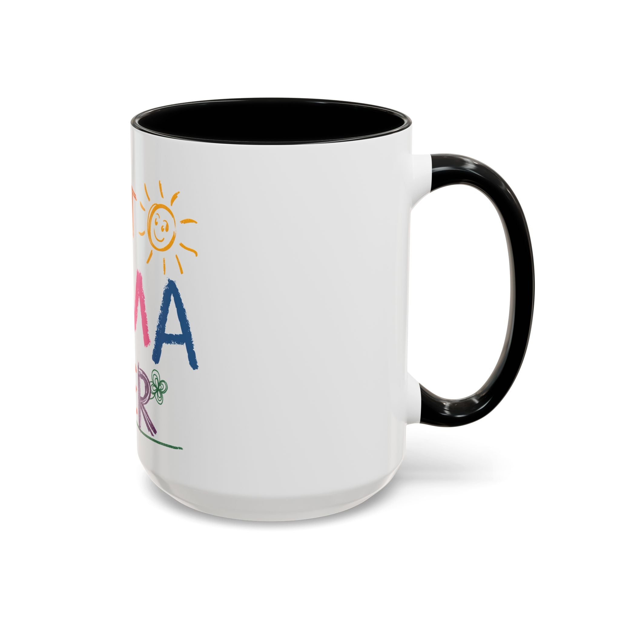 Best Mama Ever Accent Coffee Mug — Colorful Handwritten Mother’s Day Gift (11/15oz)