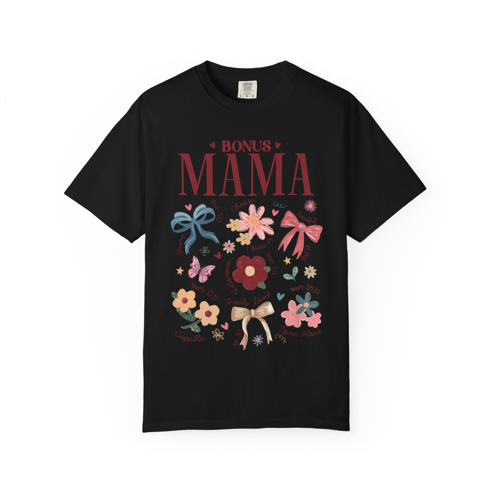 Bonus Mama Floral T-Shirt — Proud Stepmom Gift for Mother’s Day
