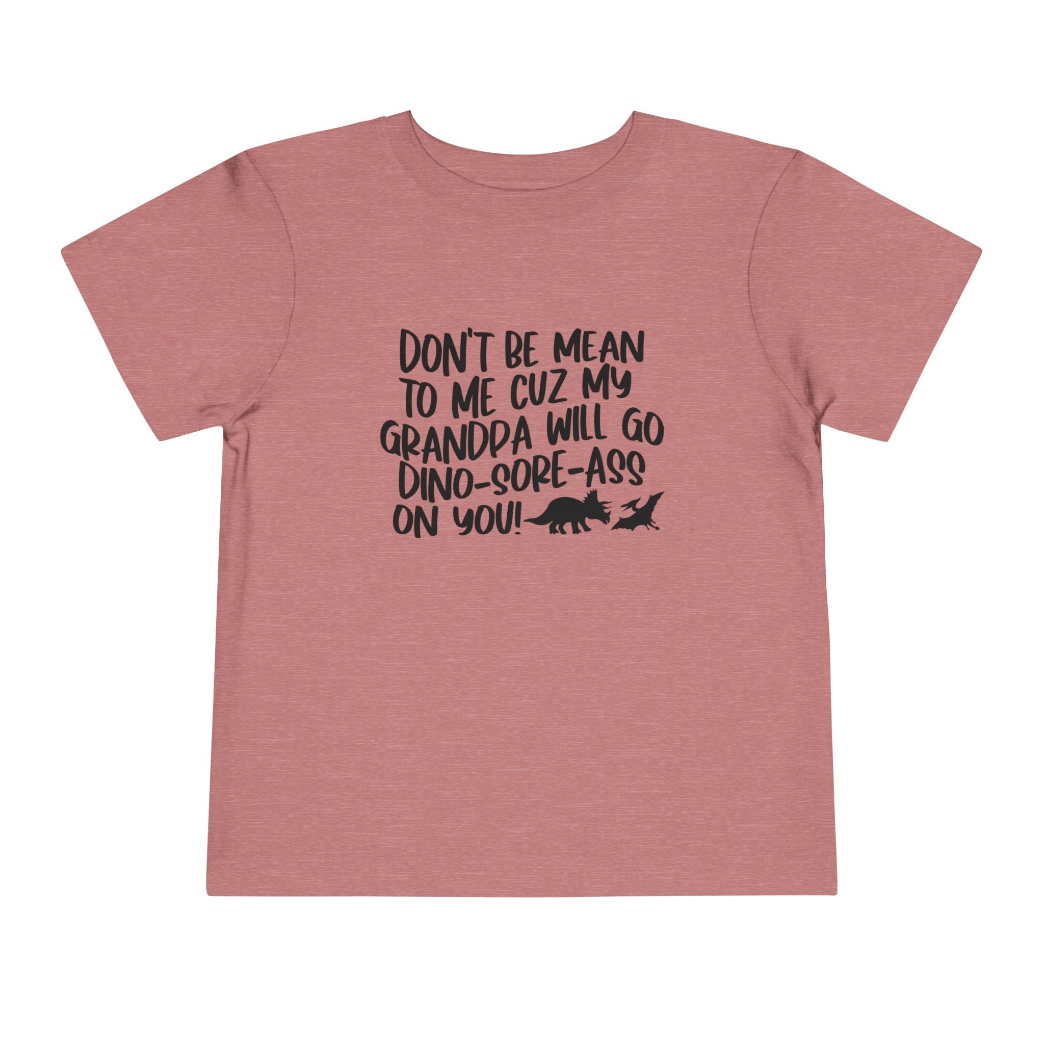 Toddler Tee - "Don't Be Mean to Me Cuz My Grandpa Will Go Dino-sore-ass on You"
