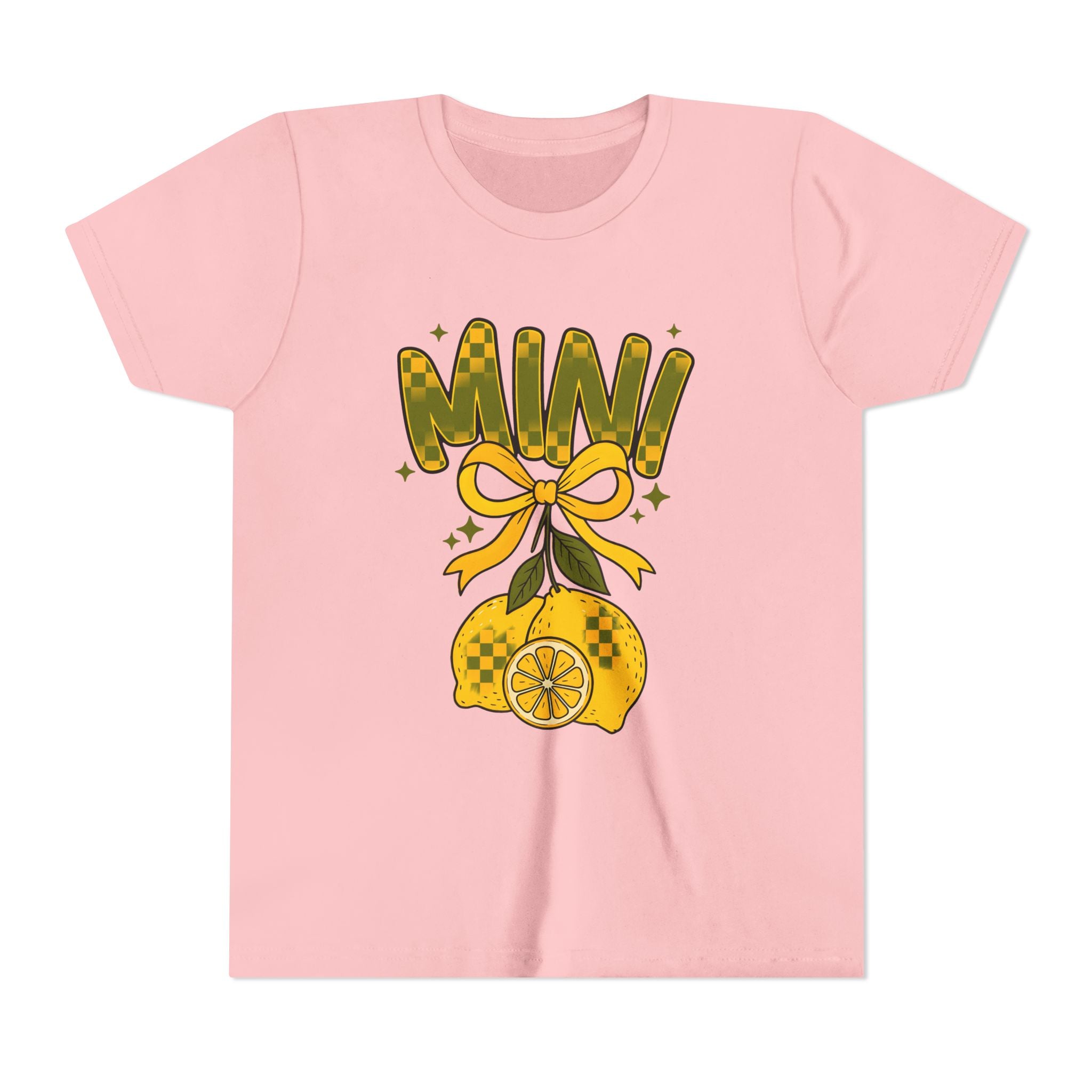 Youth Tee — "Mini" Lemon Bow Graphic Kids Shirt