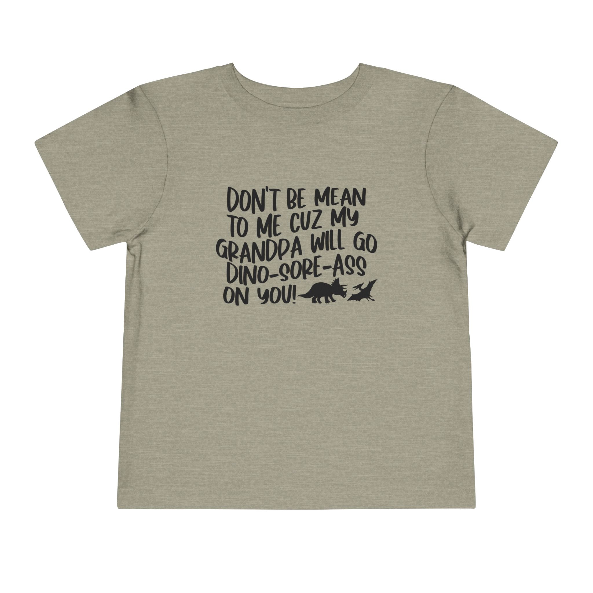 Toddler Tee - "Don't Be Mean to Me Cuz My Grandpa Will Go Dino-sore-ass on You"
