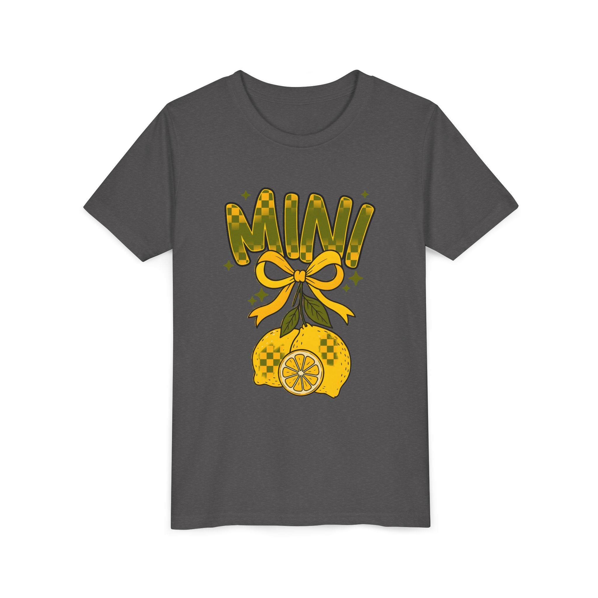 Youth Tee — "Mini" Lemon Bow Graphic Kids Shirt