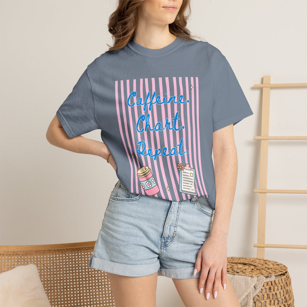 Caffeine. Chart. Repeat. T-Shirt