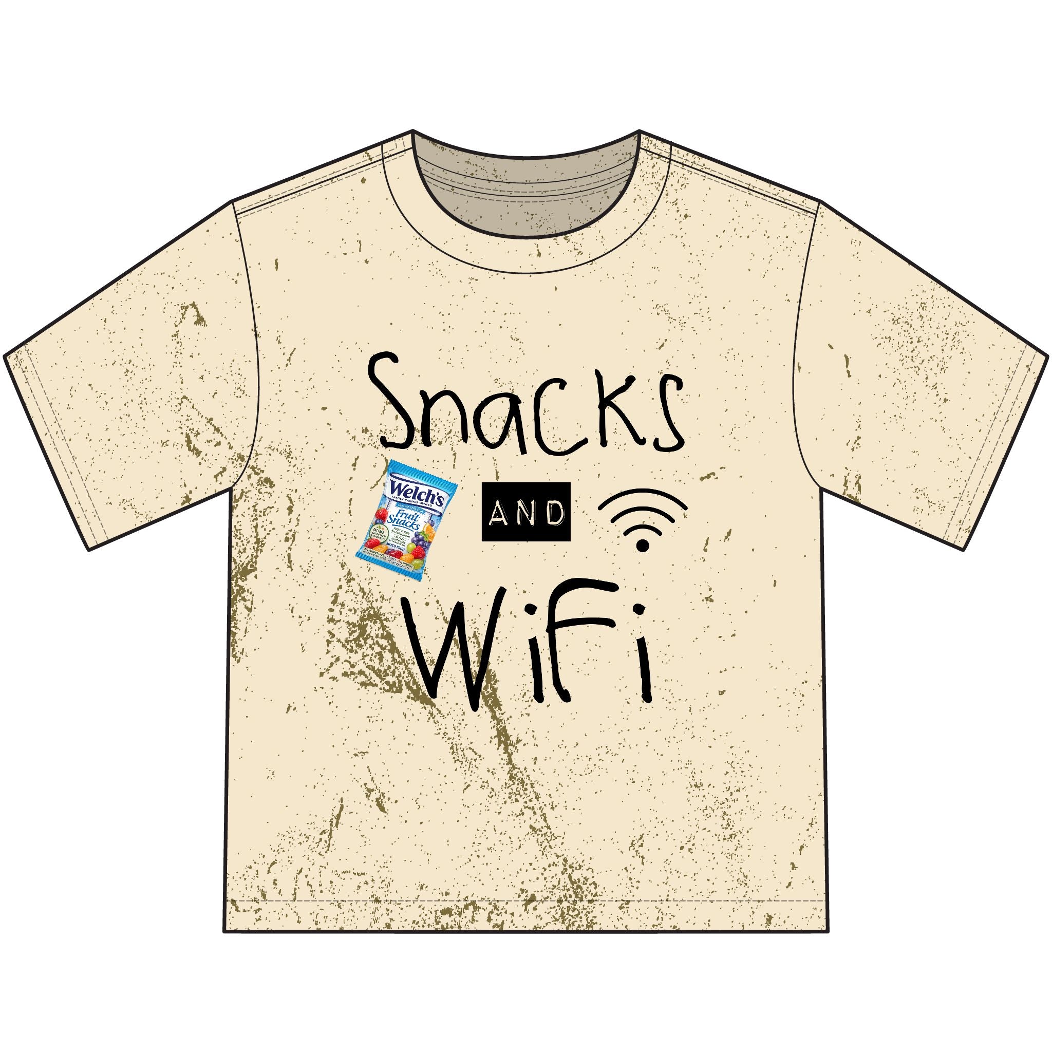 Snacks and WiFi Youth T-Shirt — Funny Kids Tee for Screen Time & Sleepovers