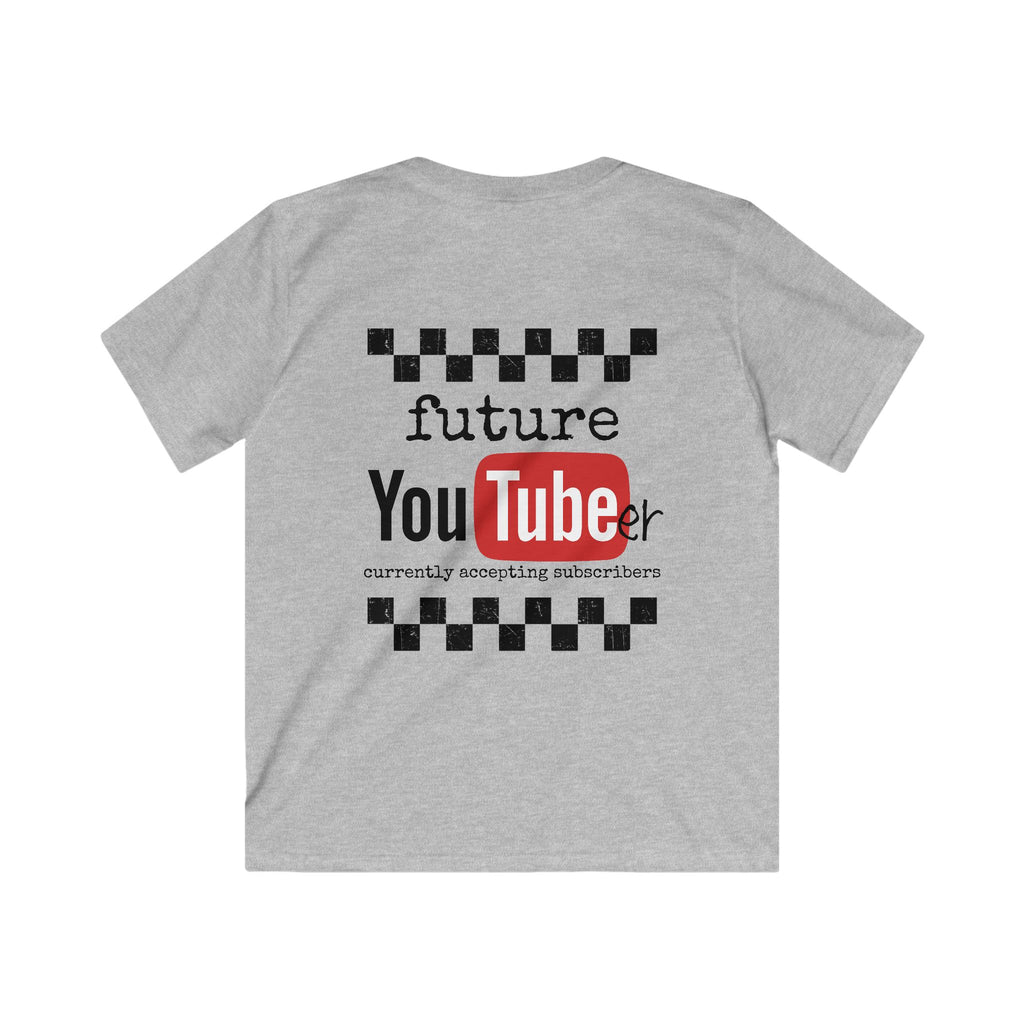 Kids T-Shirt - "Future YouTuber" Cute YouTube Logo Tee for Aspiring Young Creators