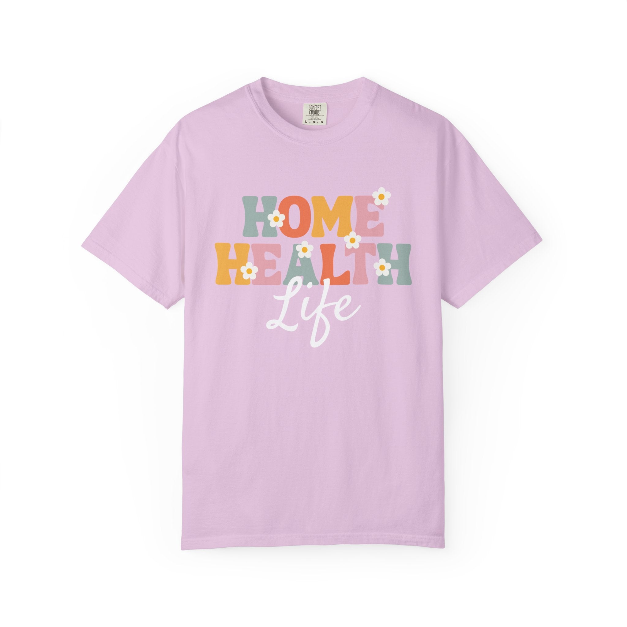 Home Health Retro Graphic T-Shirt — Colorful Caregiver Tee