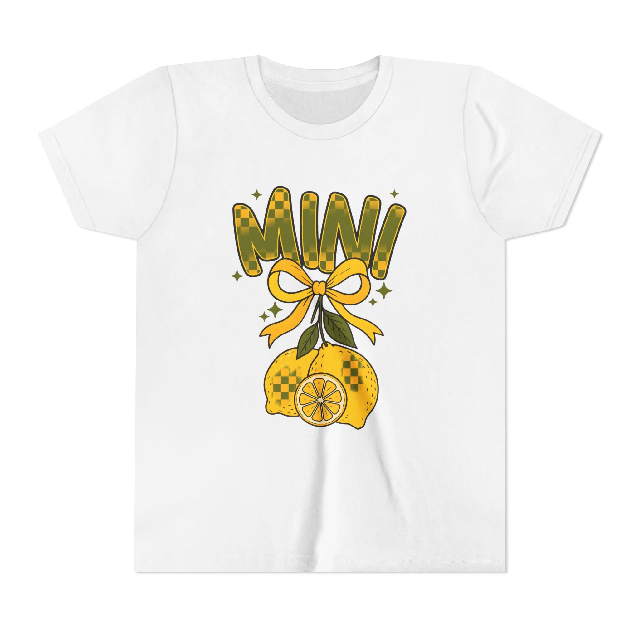 Youth Tee — "Mini" Lemon Bow Graphic Kids Shirt