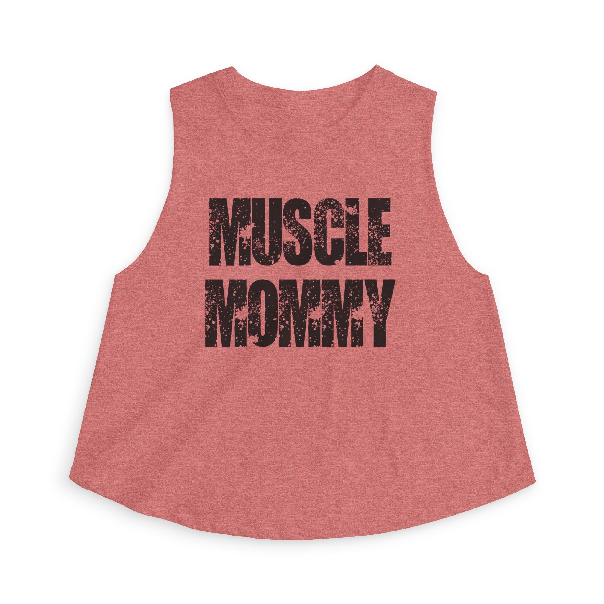 Muscle Mommy Crop Top — Distressed Fitness Mom Gym Tank