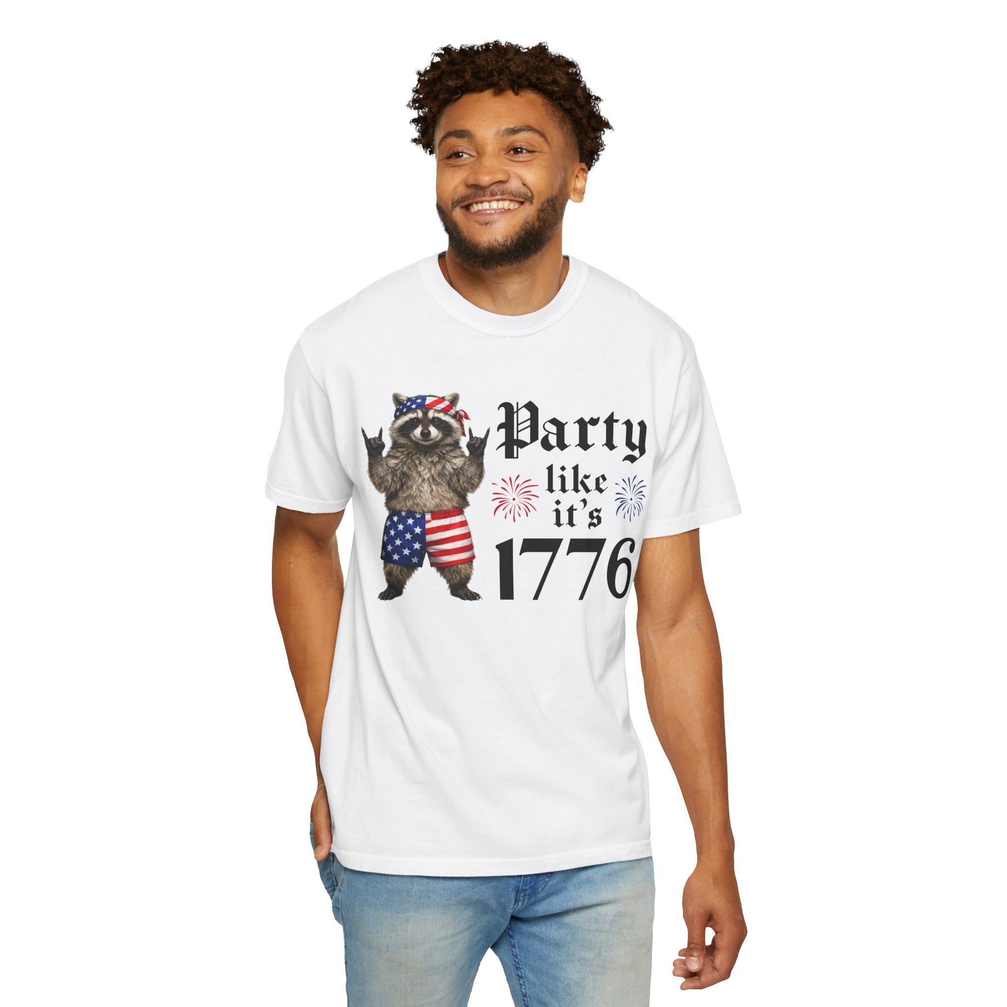 Party Like It's 1776 Raccoon T-Shirt