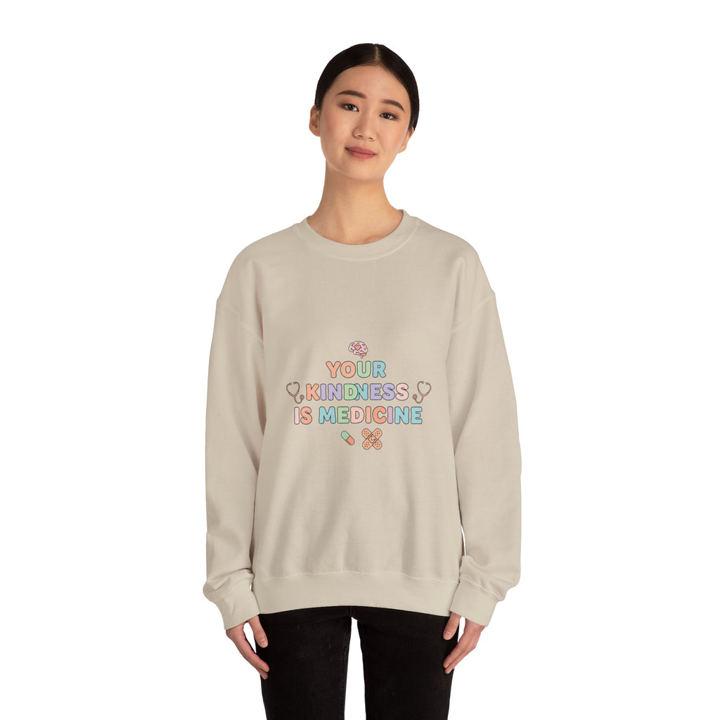 Kindness Is Medicine Sweatshirt | pastel healthcare affirmation, nurse encouragement