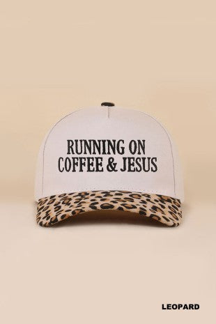 Running On Coffee & Jesus Two Tone Cotton Hat