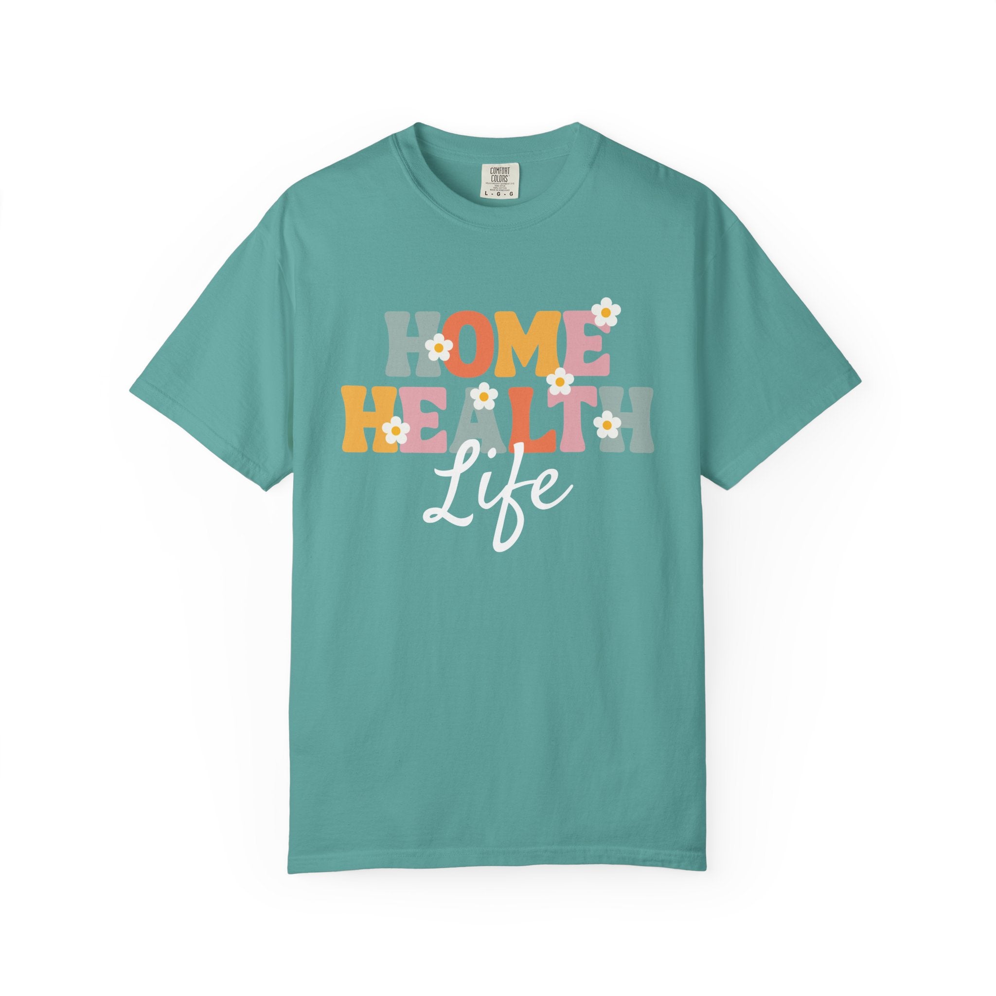 Home Health Retro Graphic T-Shirt — Colorful Caregiver Tee
