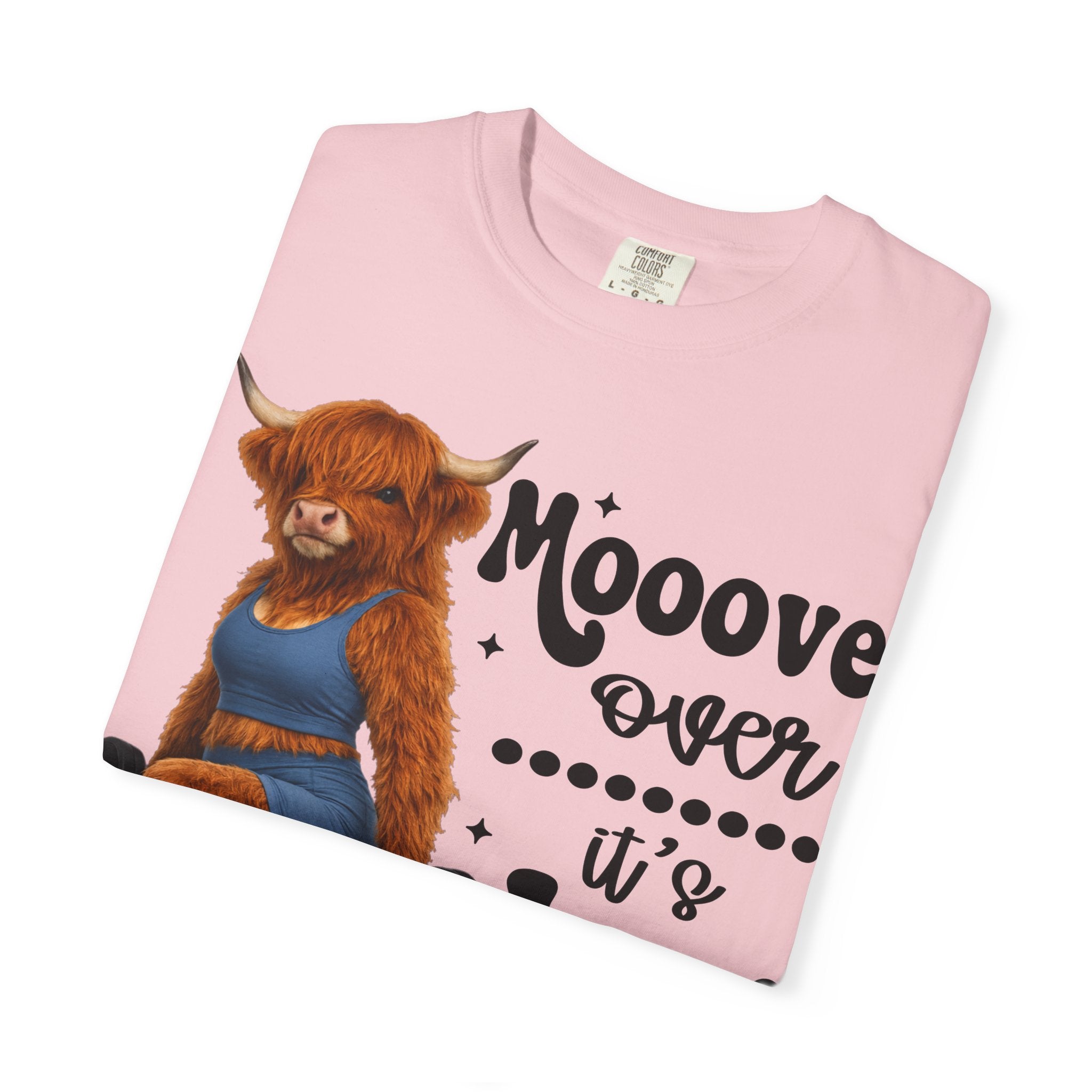 Leg Day Cow Graphic T-Shirt — "Mooove Over It's Leg Day" Funny Gym Tee