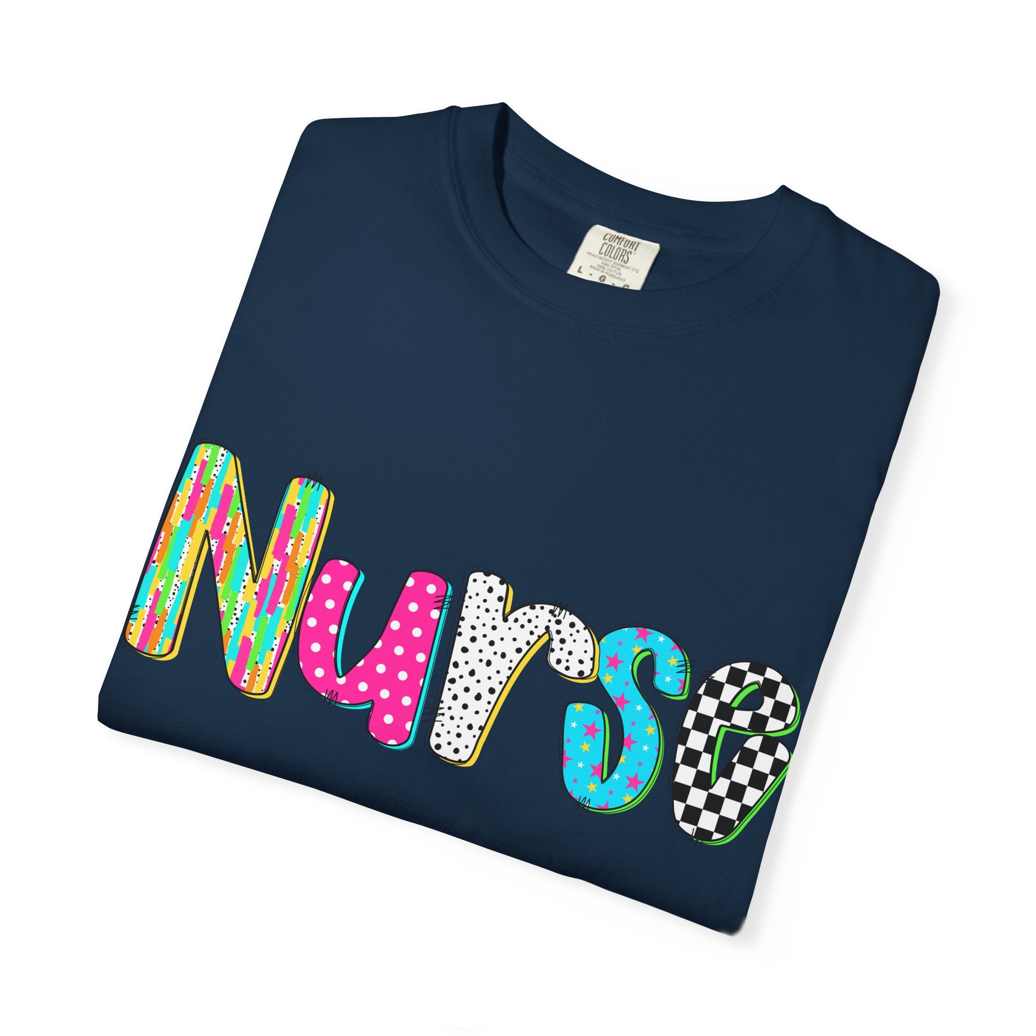 Nurse Colorful Pattern Graphic T-Shirt