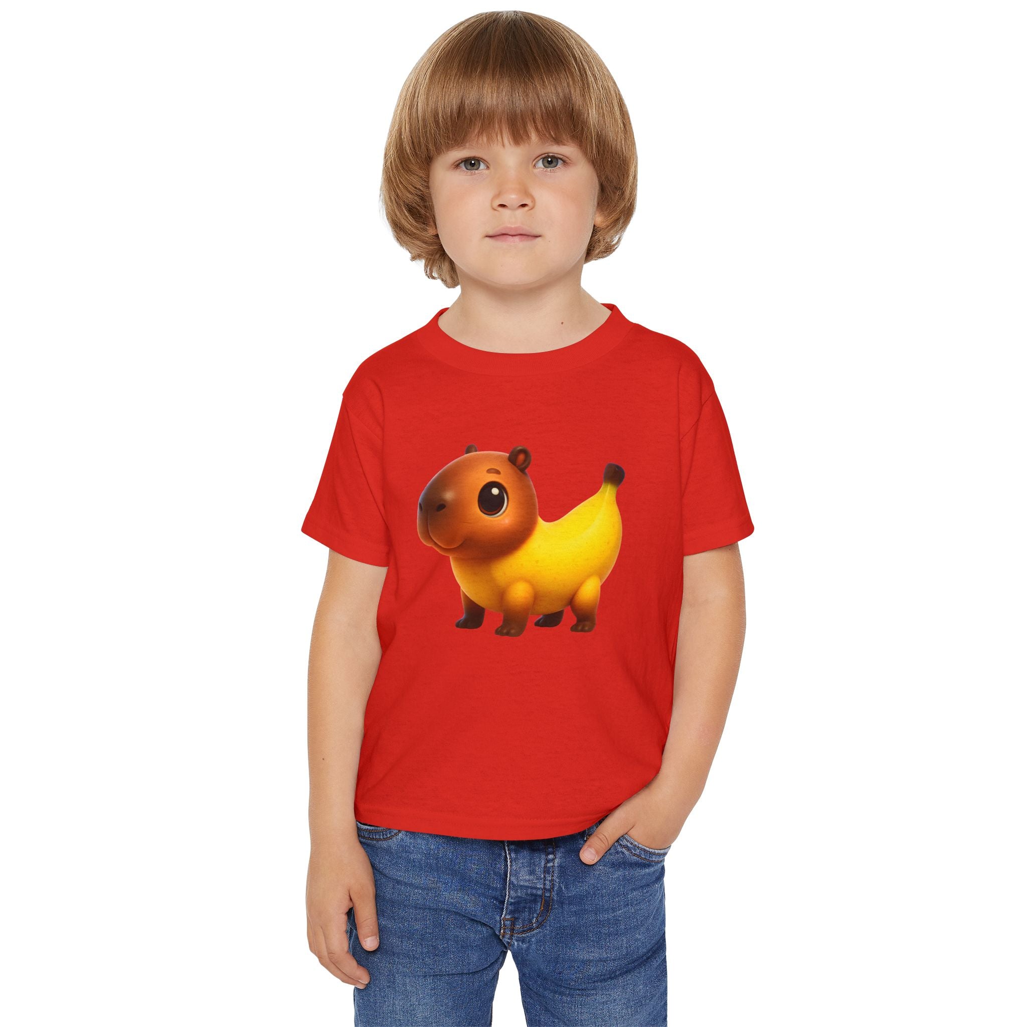 Cute Banana-Capypet Toddler T-Shirt – Funny Fruit Animal Tee for Kids