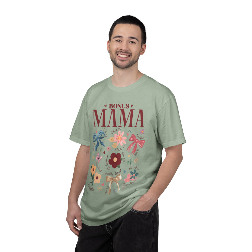 Bonus Mama Floral T-Shirt — Proud Stepmom Gift for Mother’s Day
