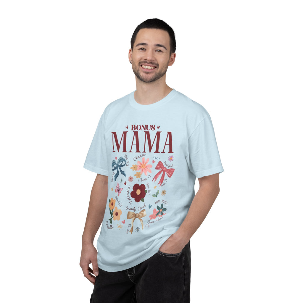 Bonus Mama Floral T-Shirt — Proud Stepmom Gift for Mother’s Day