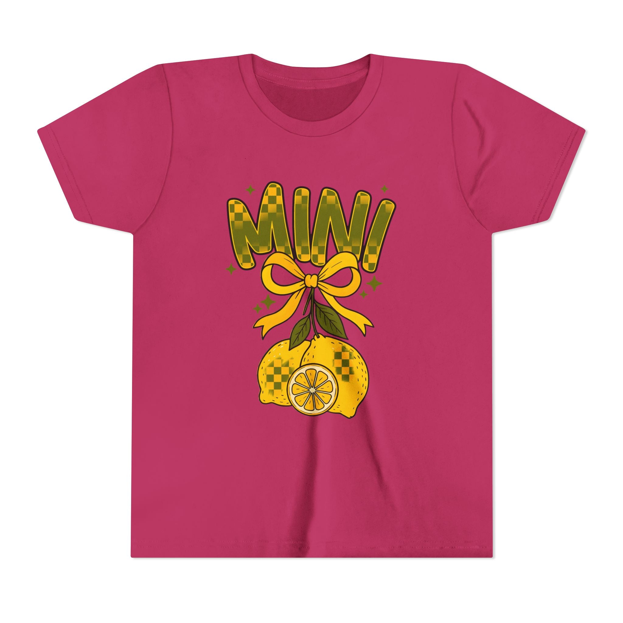Youth Tee — "Mini" Lemon Bow Graphic Kids Shirt