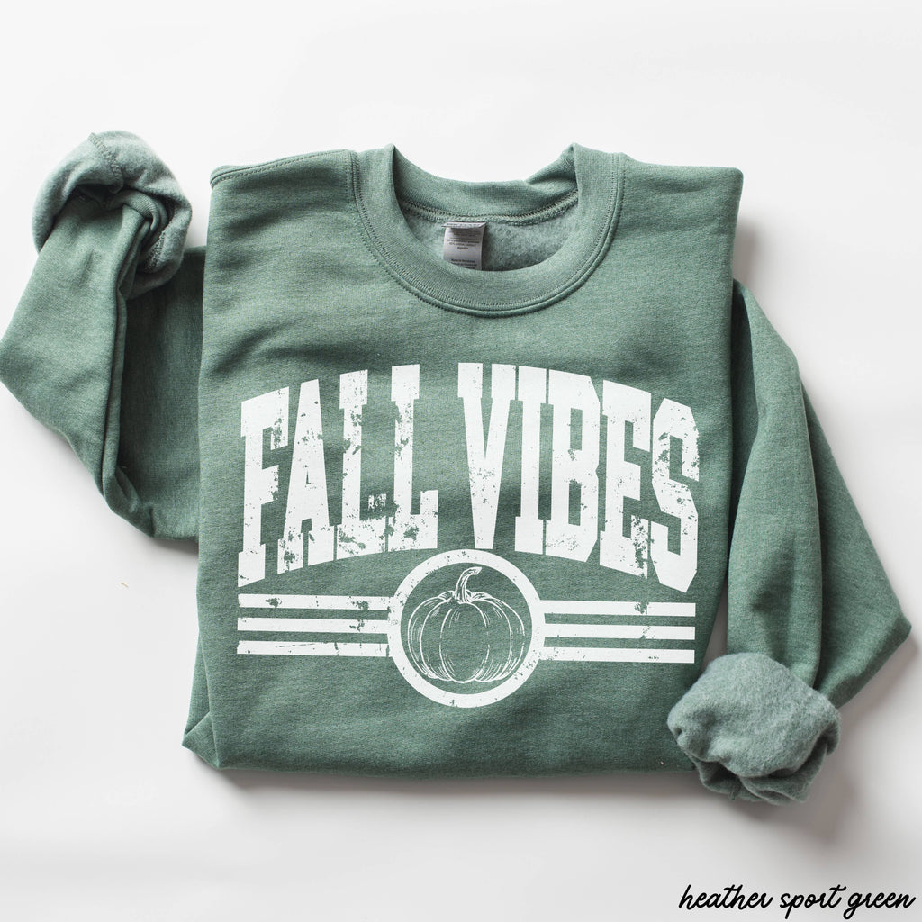 Fall Vibes Sweatshirt / Heather Charcoal Only
