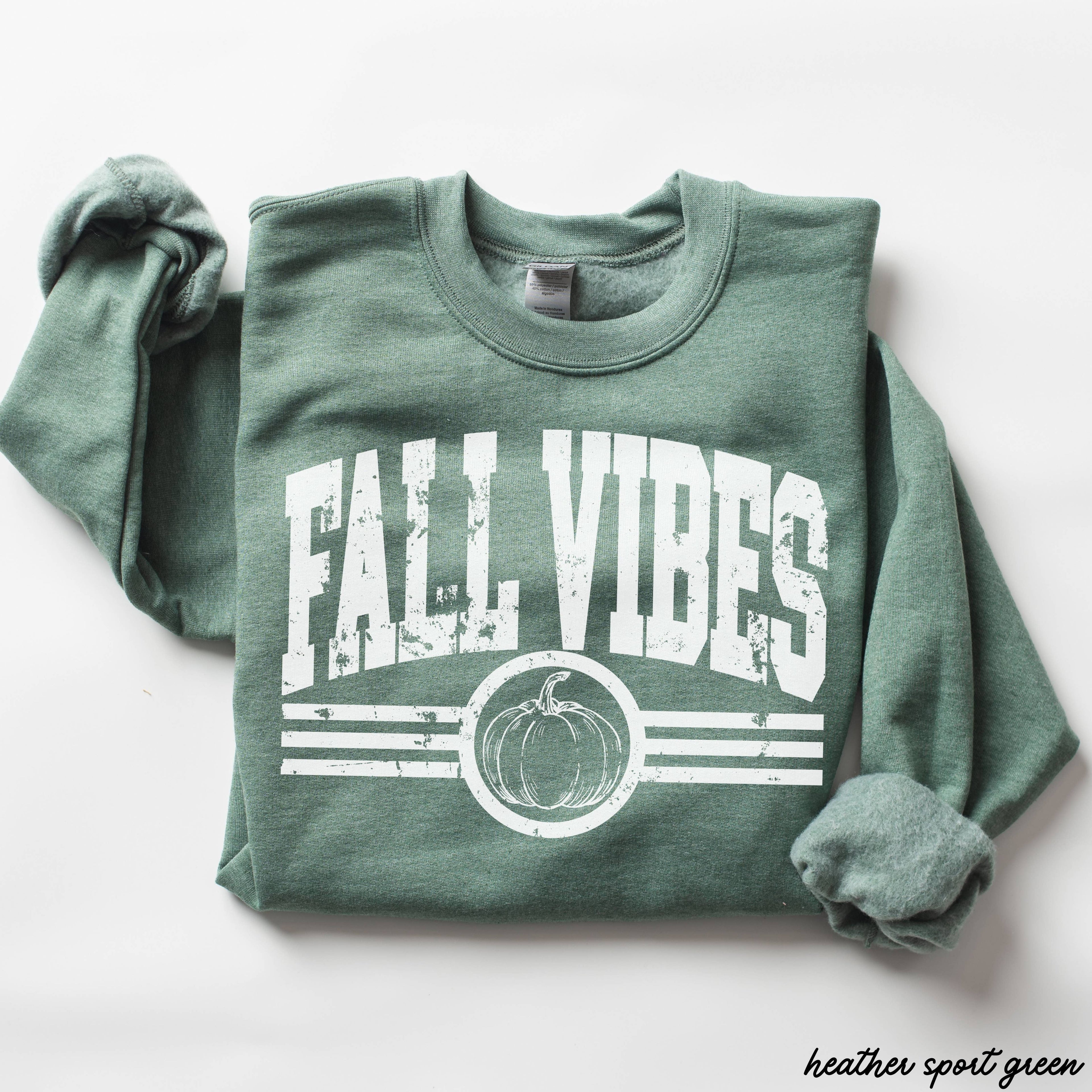 Fall Vibes Sweatshirt / Heather Charcoal Only