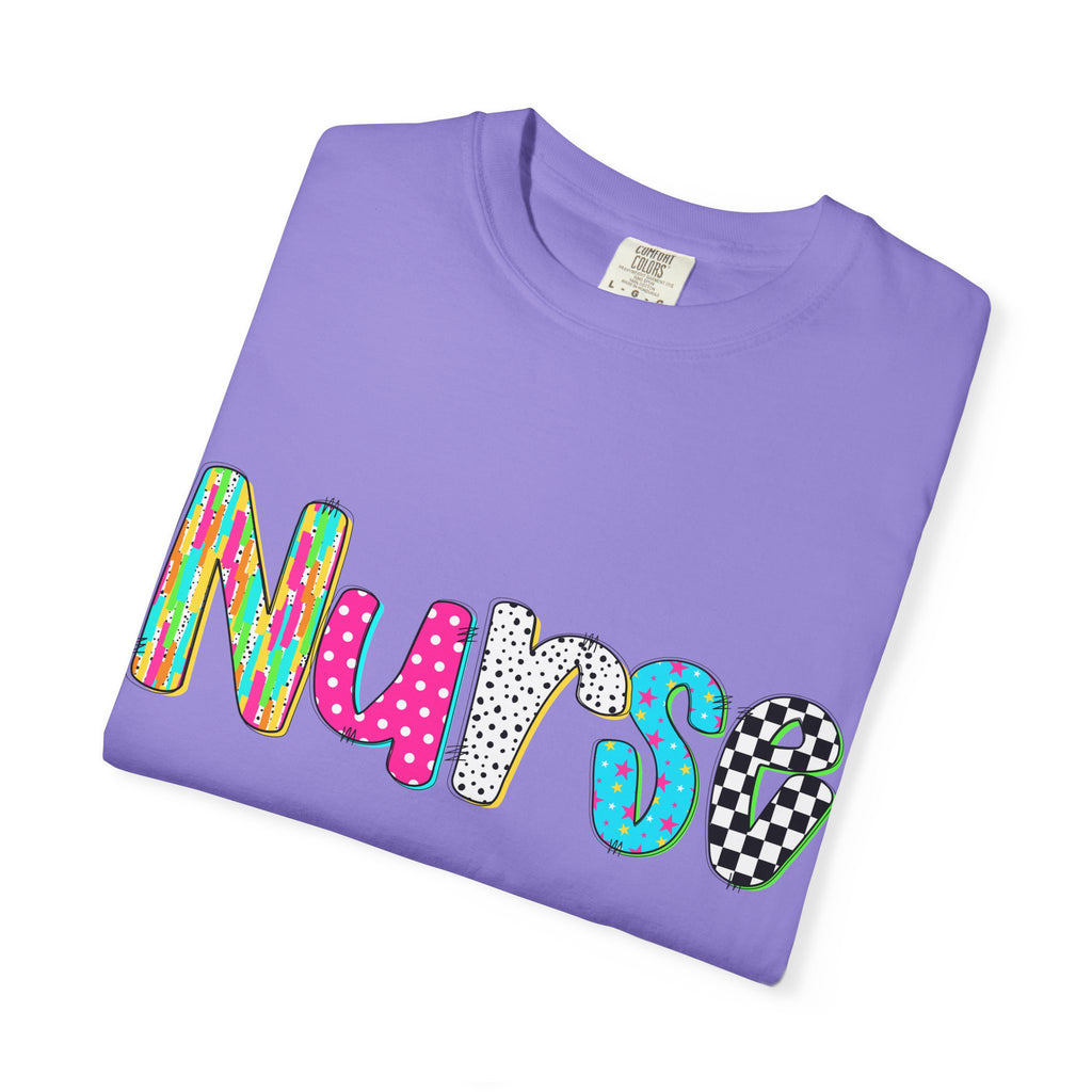 Nurse Colorful Pattern Graphic T-Shirt