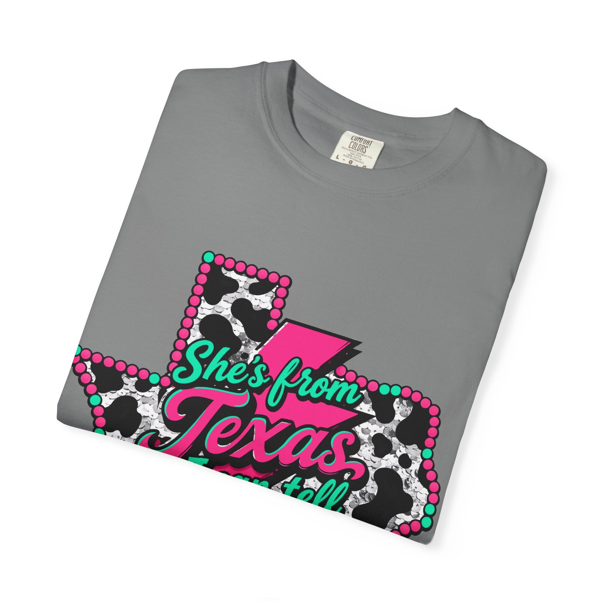 She's From Texas T-Shirt — Leopard State Graphic Tee