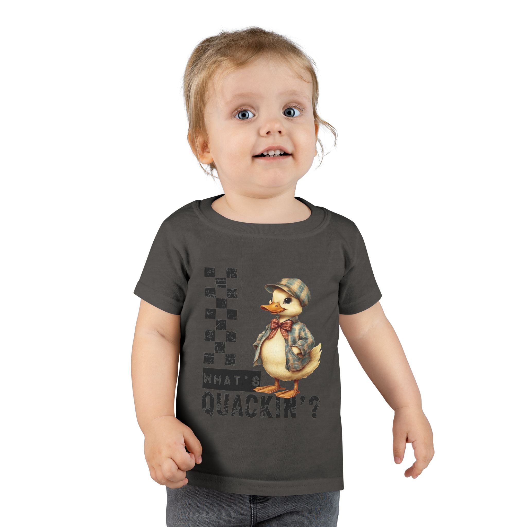Toddler T-Shirt — Retro Detective Duck “What’s Quackin’?” Cute Kids Tee