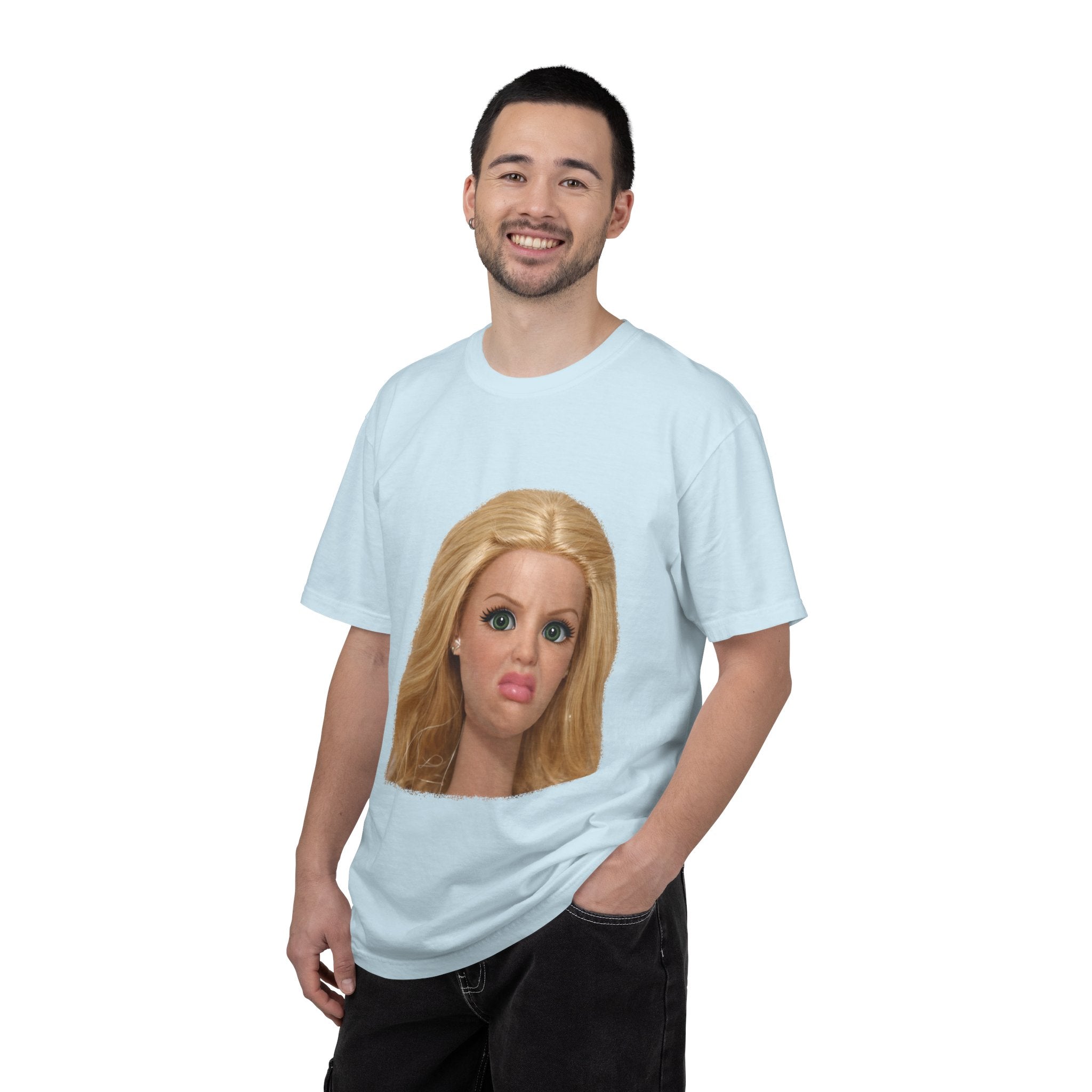 Funny Barbie Face Tee — Sassy Doll Expression Graphic T-Shirt