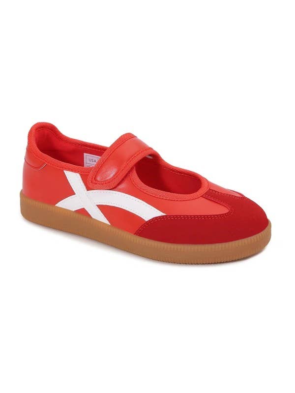 MARY JANE SNEAKERS : Red